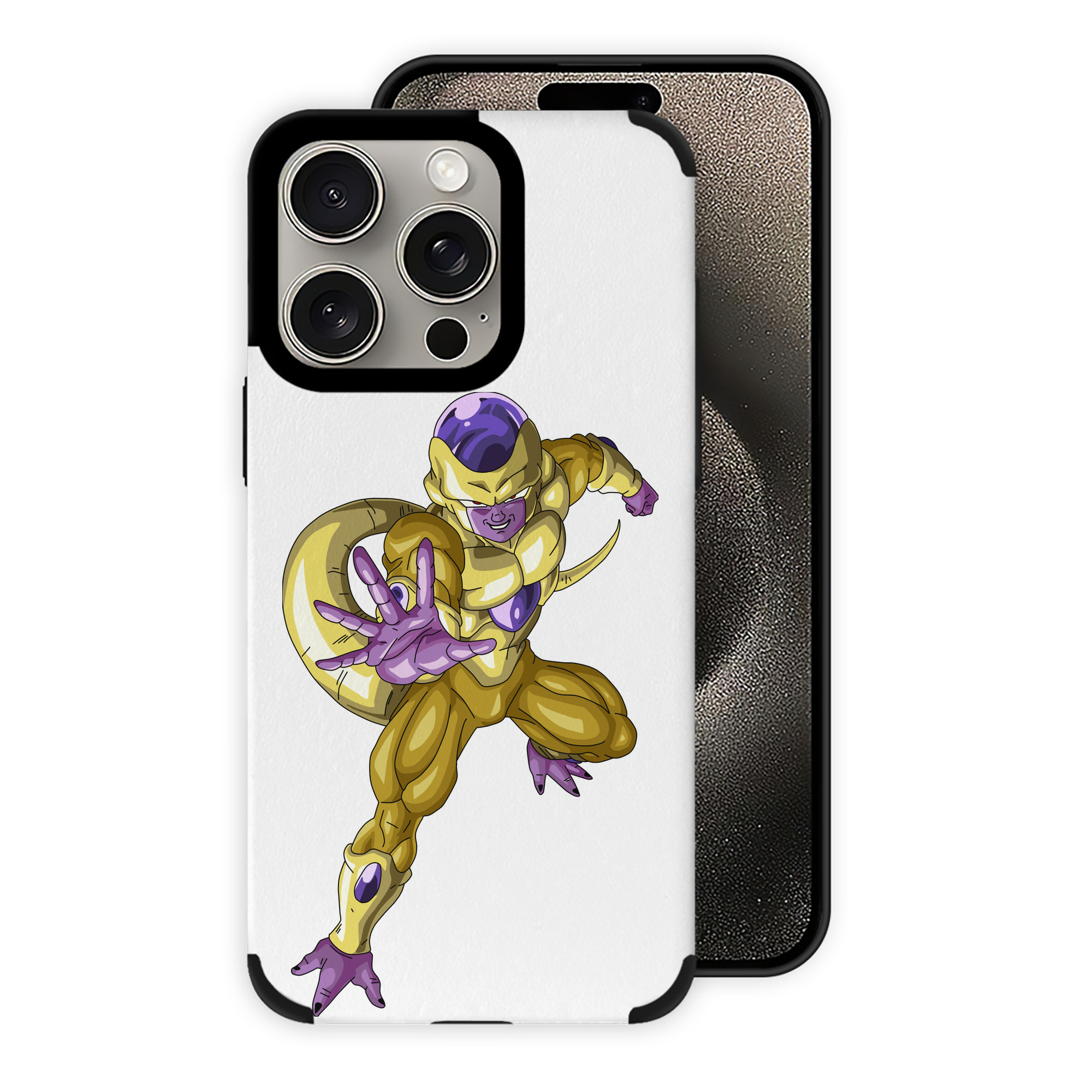 （画像用） ドラゴンボール フリーザ DRAGON BALL Frieza 【iPhone15ProMax対応】 PUレザー スマホケース 耐衝撃＆黄変防止