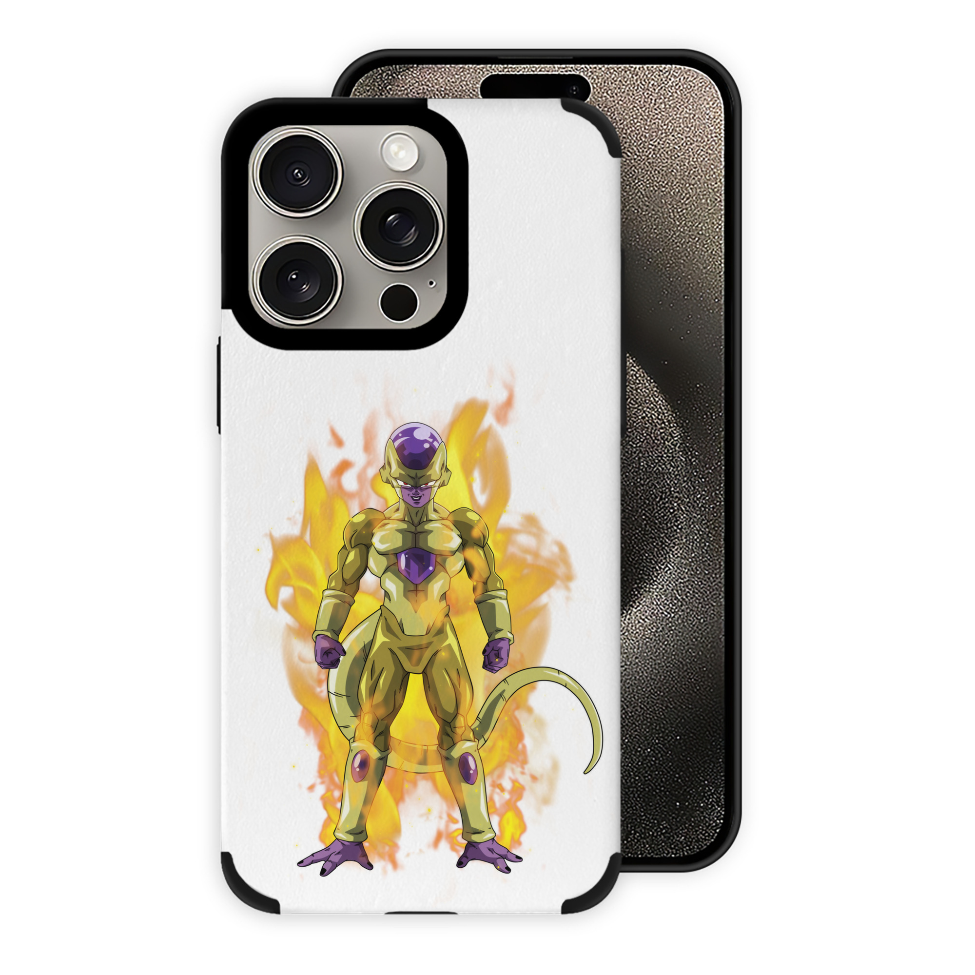（画像用） ドラゴンボール フリーザ DRAGON BALL Frieza 【iPhone15ProMax対応】 PUレザー スマホケース 耐衝撃＆黄変防止