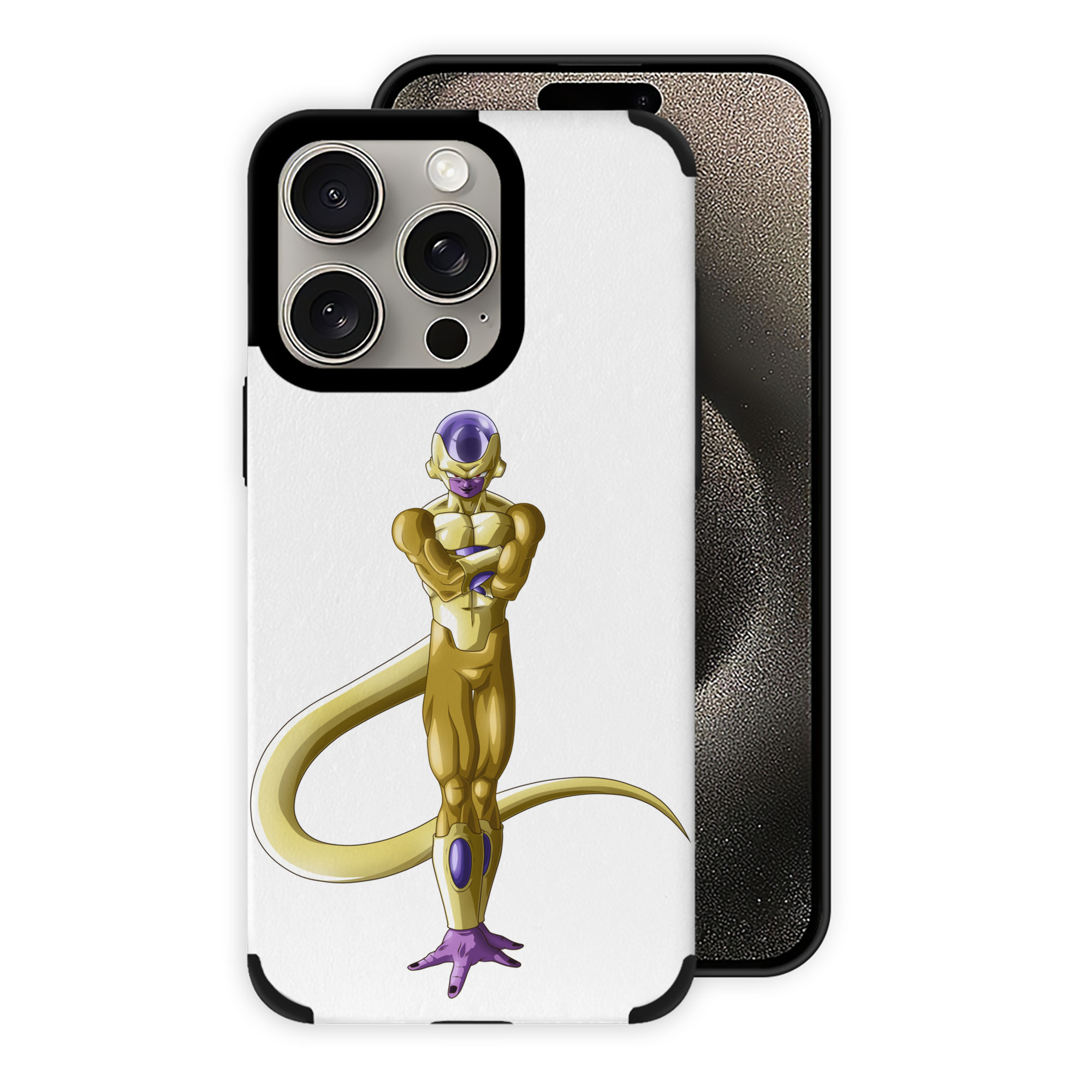 （画像用） ドラゴンボール フリーザ DRAGON BALL Frieza 【iPhone15ProMax対応】 PUレザー スマホケース 耐衝撃＆黄変防止