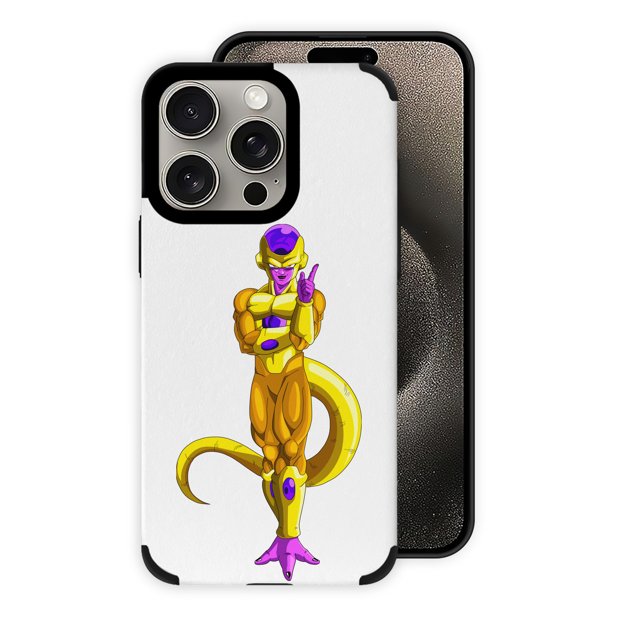 （画像用） ドラゴンボール フリーザ DRAGON BALL Frieza 【iPhone15ProMax対応】 PUレザー スマホケース 耐衝撃＆黄変防止