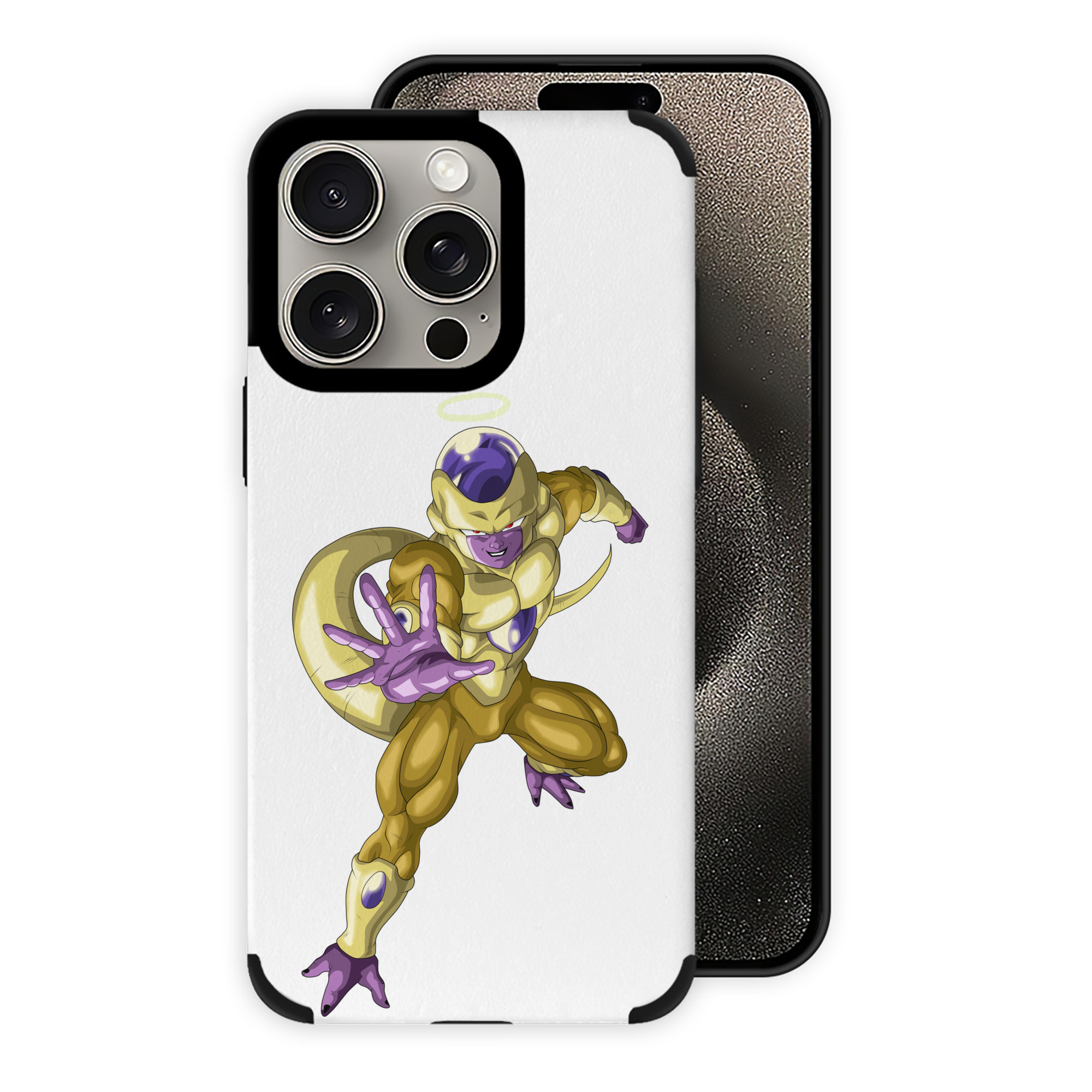 （画像用） ドラゴンボール フリーザ DRAGON BALL Frieza 【iPhone15ProMax対応】 PUレザー スマホケース 耐衝撃＆黄変防止