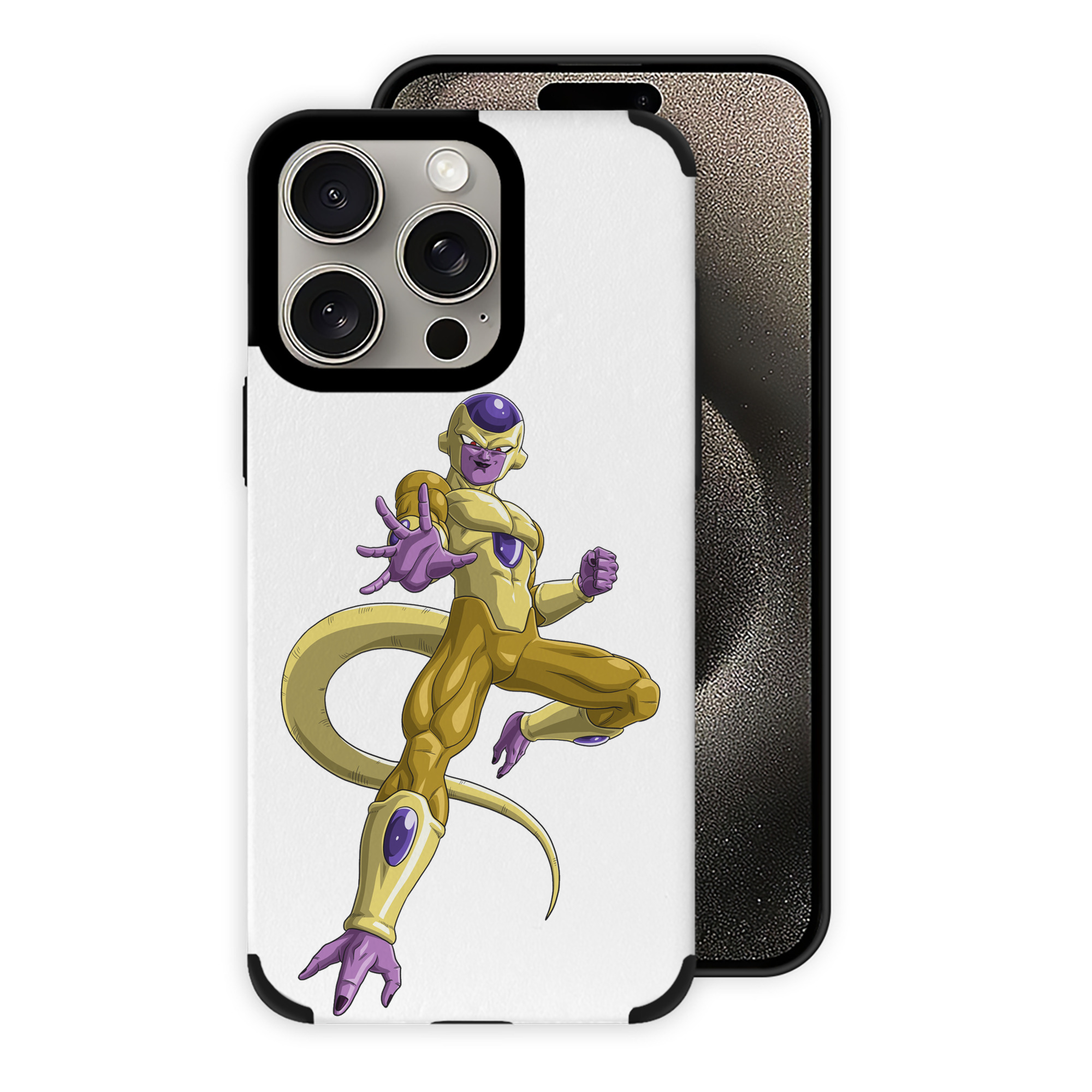 （画像用） ドラゴンボール フリーザ DRAGON BALL Frieza 【iPhone15ProMax対応】 PUレザー スマホケース 耐衝撃＆黄変防止