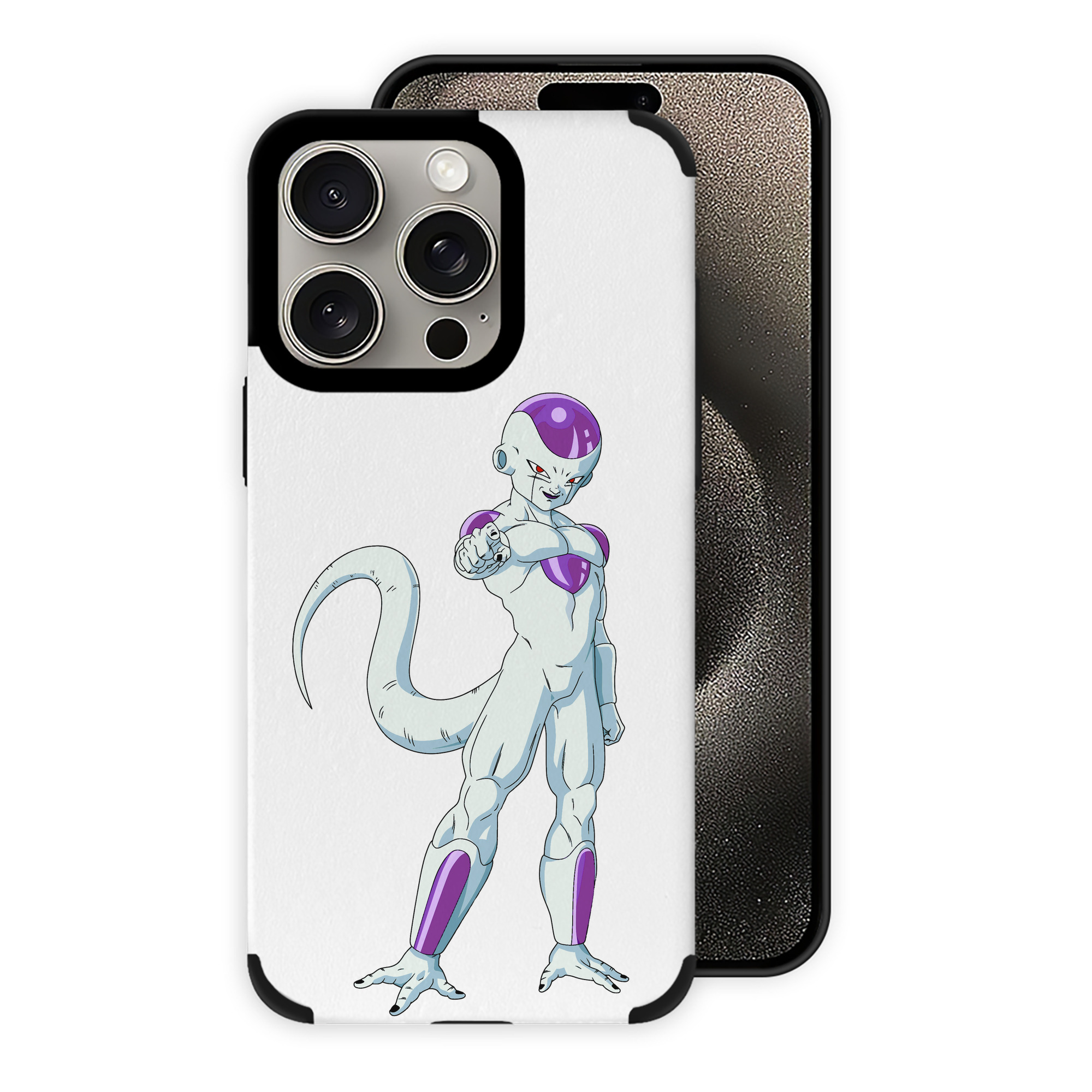 （画像用） ドラゴンボール フリーザ DRAGON BALL Frieza 【iPhone15ProMax対応】 PUレザー スマホケース 耐衝撃＆黄変防止