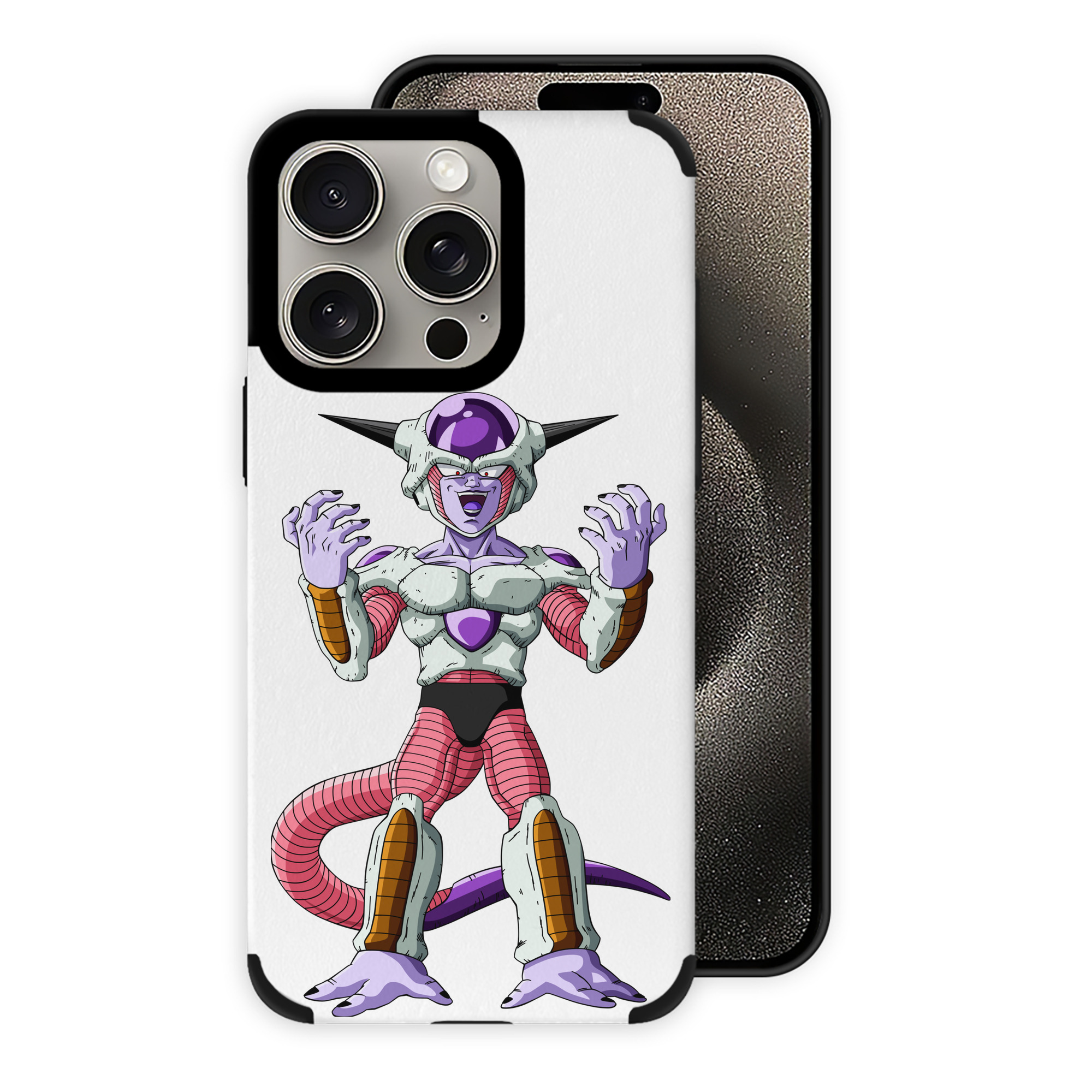 （画像用） ドラゴンボール フリーザ DRAGON BALL Frieza 【iPhone15ProMax対応】 PUレザー スマホケース 耐衝撃＆黄変防止