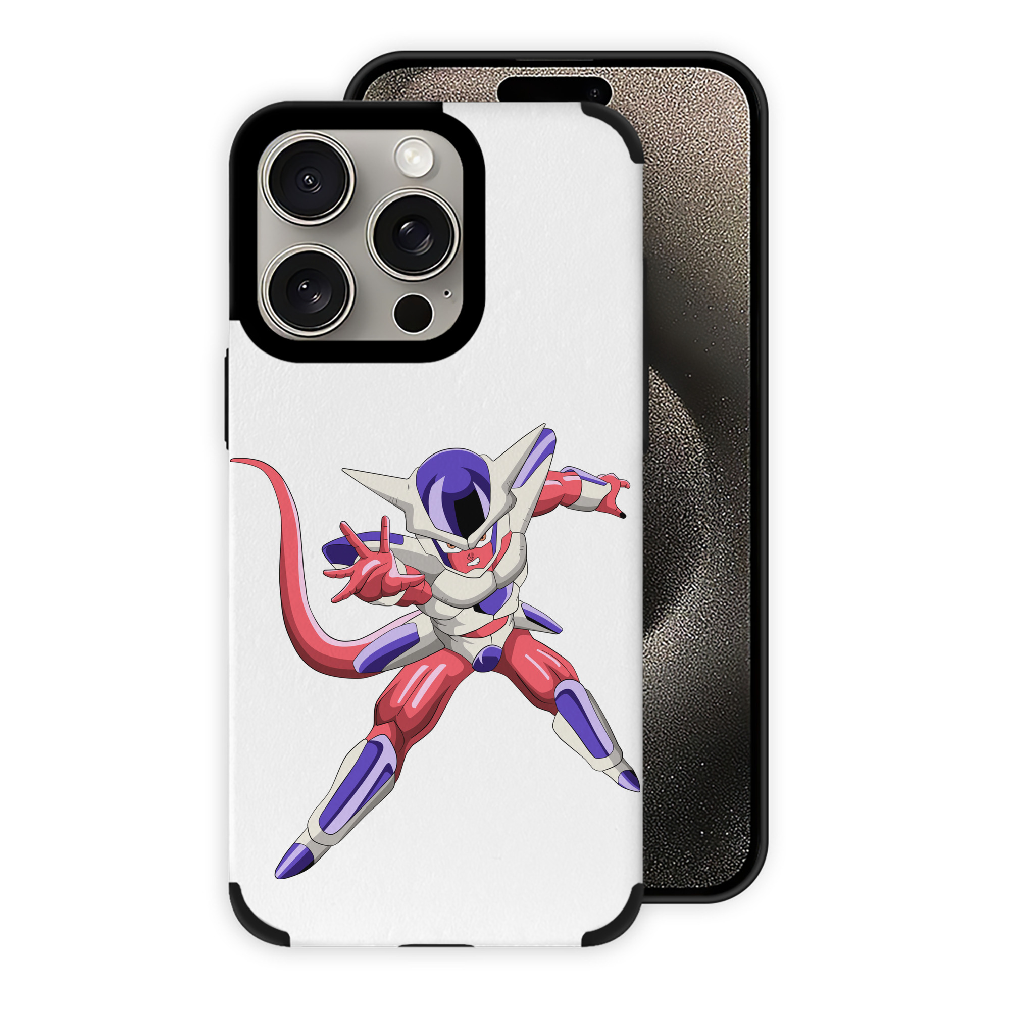 （画像用） ドラゴンボール フリーザ DRAGON BALL Frieza 【iPhone15ProMax対応】 PUレザー スマホケース 耐衝撃＆黄変防止