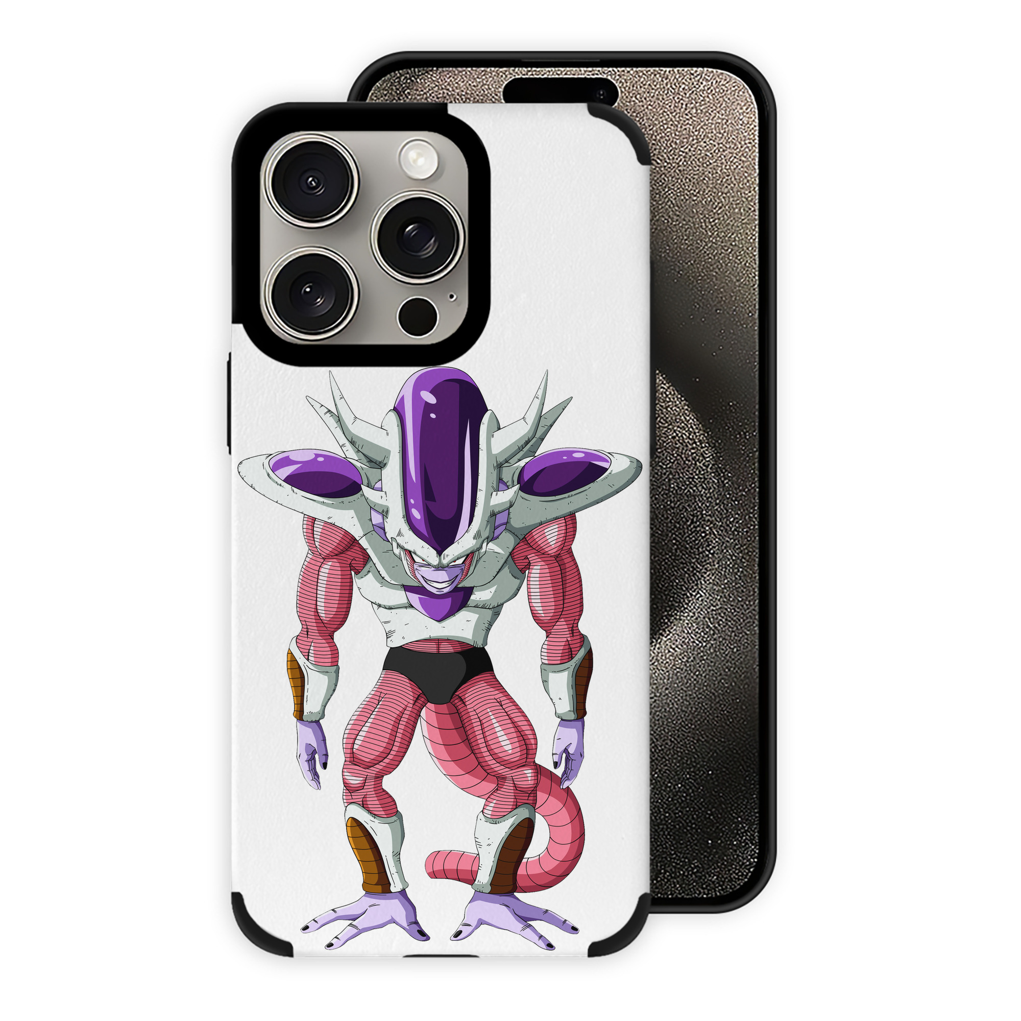（画像用） ドラゴンボール フリーザ DRAGON BALL Frieza 【iPhone15ProMax対応】 PUレザー スマホケース 耐衝撃＆黄変防止
