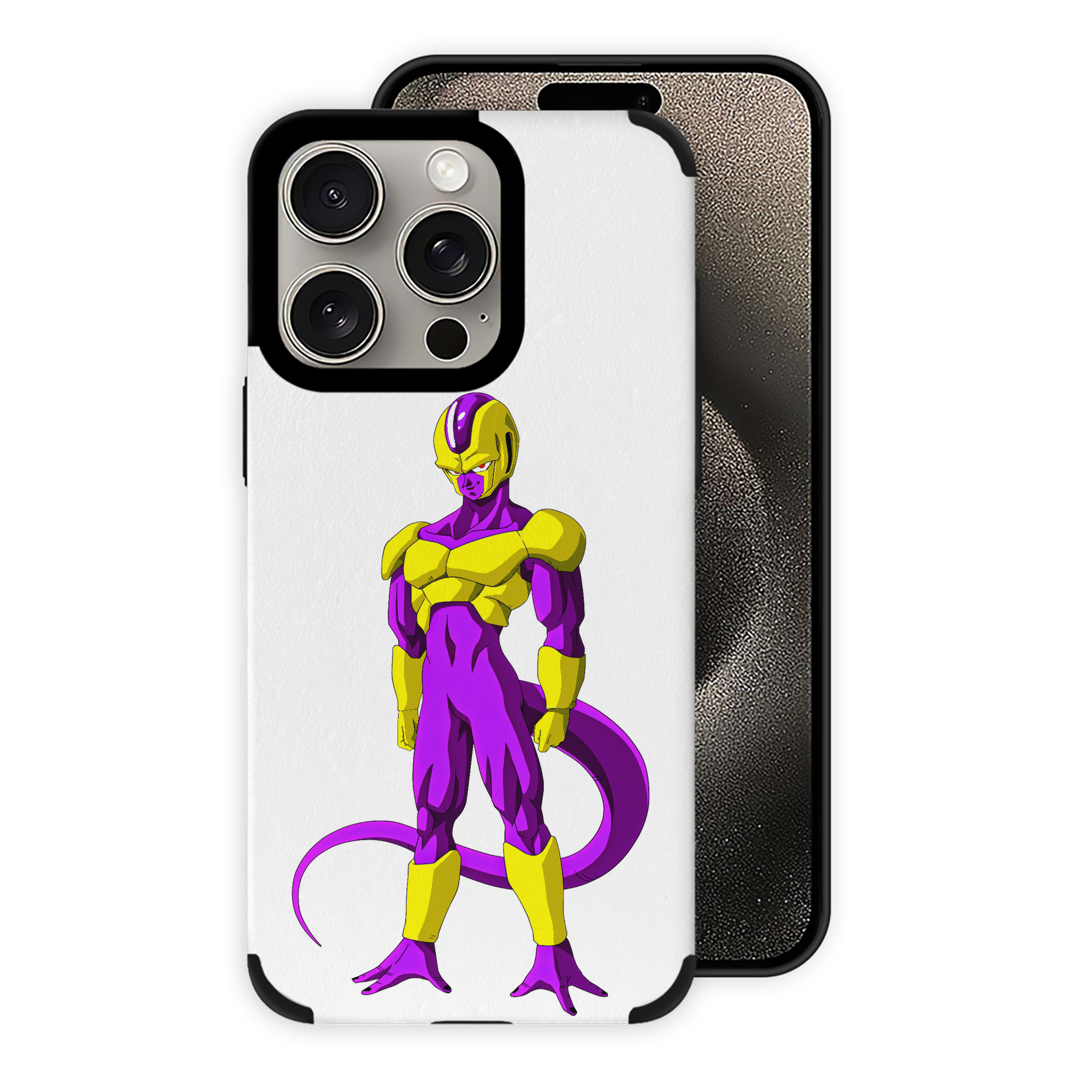 （画像用） ドラゴンボール フリーザ DRAGON BALL Frieza 【iPhone15ProMax対応】 PUレザー スマホケース 耐衝撃＆黄変防止