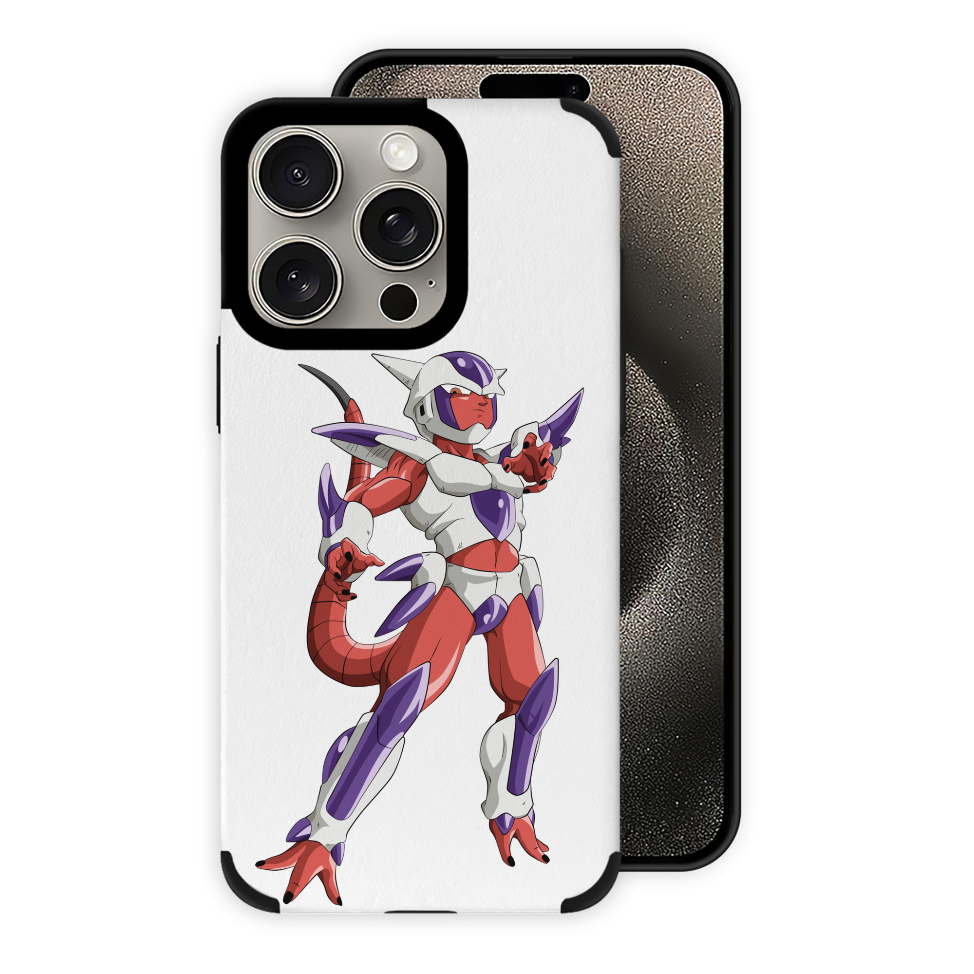 （画像用） ドラゴンボール フリーザ DRAGON BALL Frieza 【iPhone15ProMax対応】 PUレザー スマホケース 耐衝撃＆黄変防止