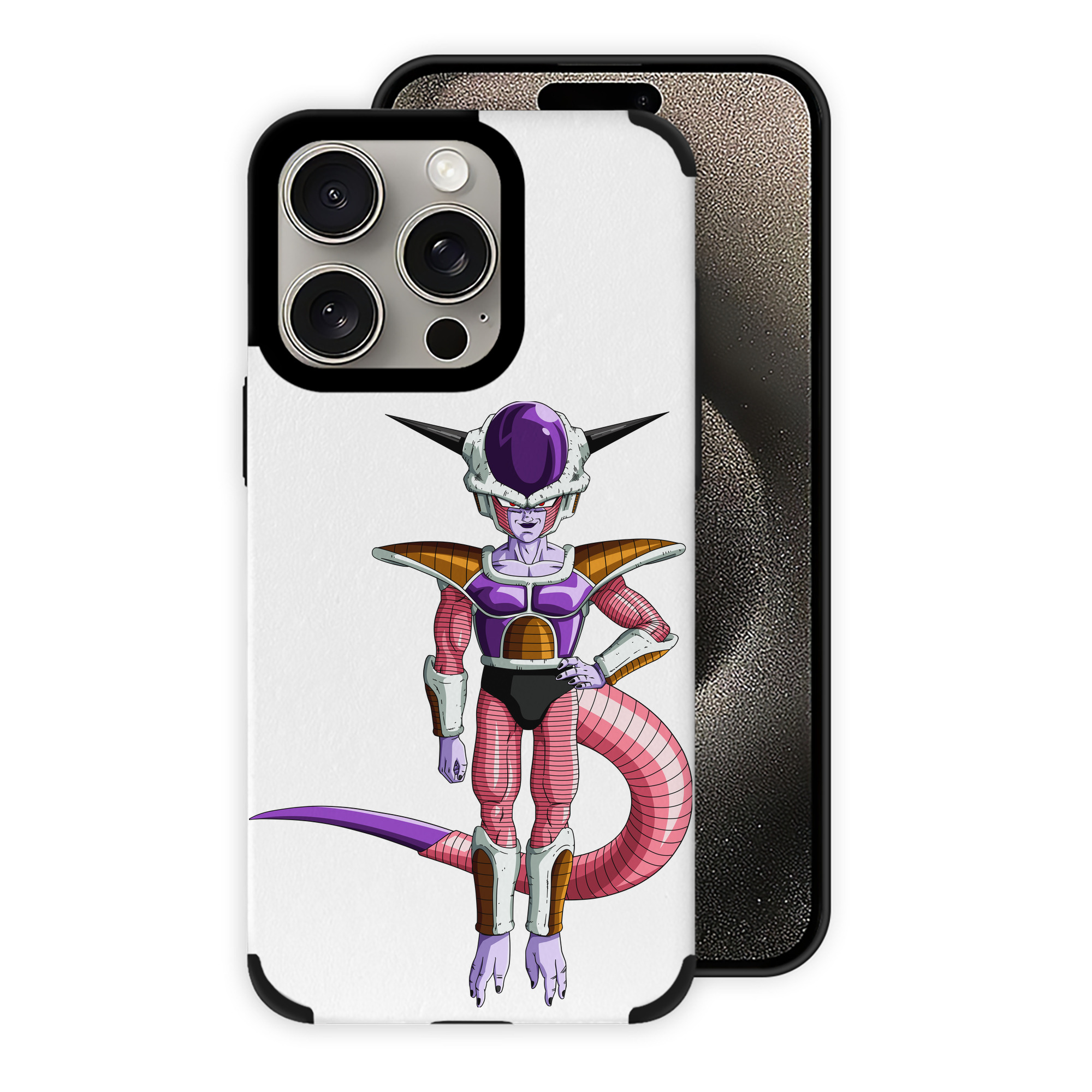 （画像用） ドラゴンボール フリーザ DRAGON BALL Frieza 【iPhone15ProMax対応】 PUレザー スマホケース 耐衝撃＆黄変防止