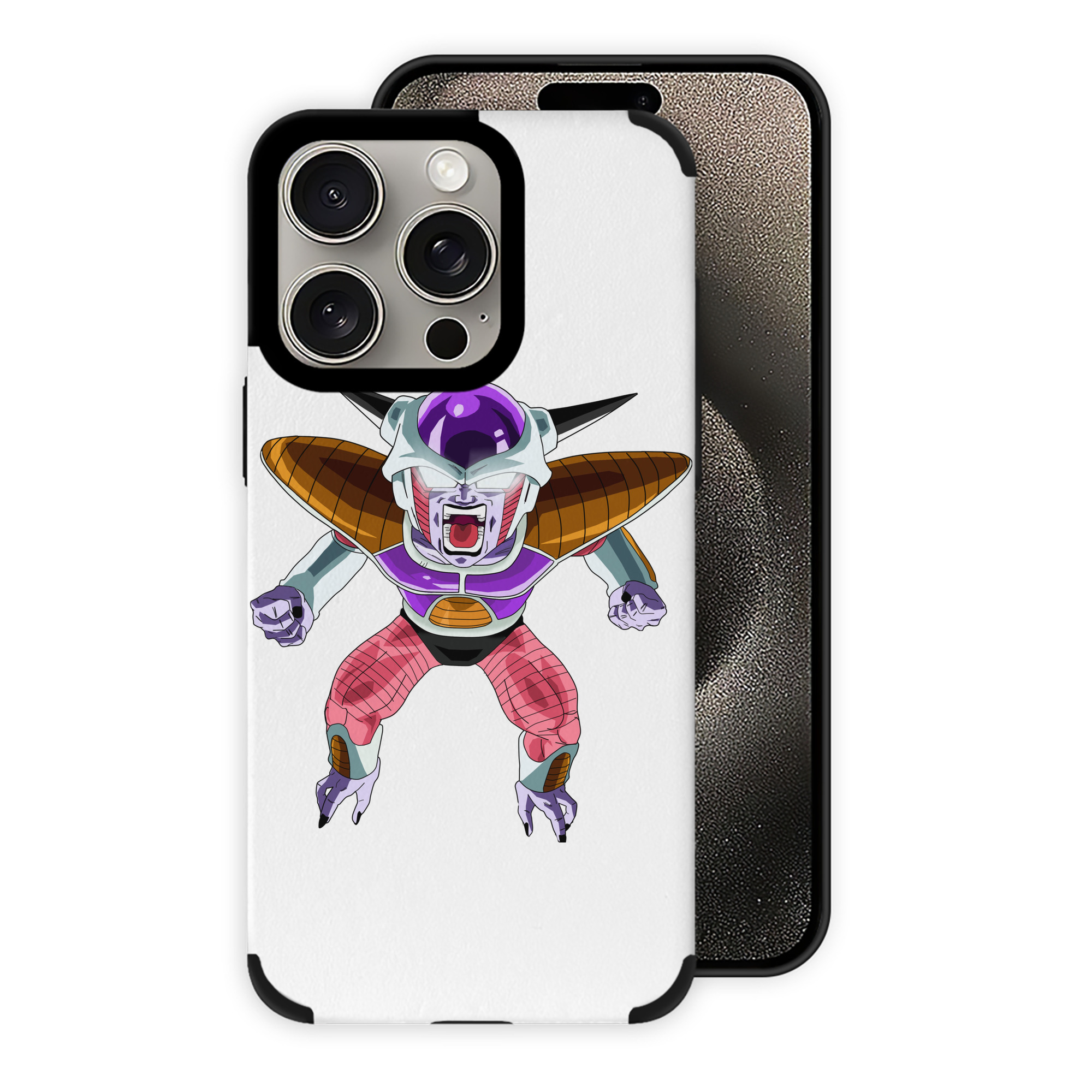 （画像用） ドラゴンボール フリーザ DRAGON BALL Frieza 【iPhone15ProMax対応】 PUレザー スマホケース 耐衝撃＆黄変防止