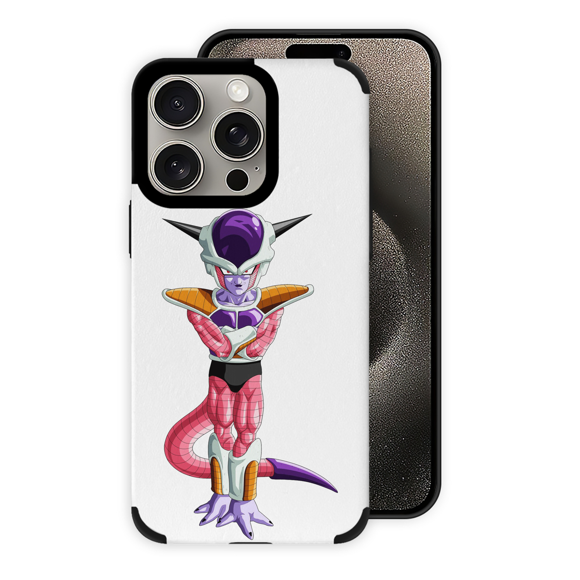 （画像用） ドラゴンボール フリーザ DRAGON BALL Frieza 【iPhone15ProMax対応】 PUレザー スマホケース 耐衝撃＆黄変防止