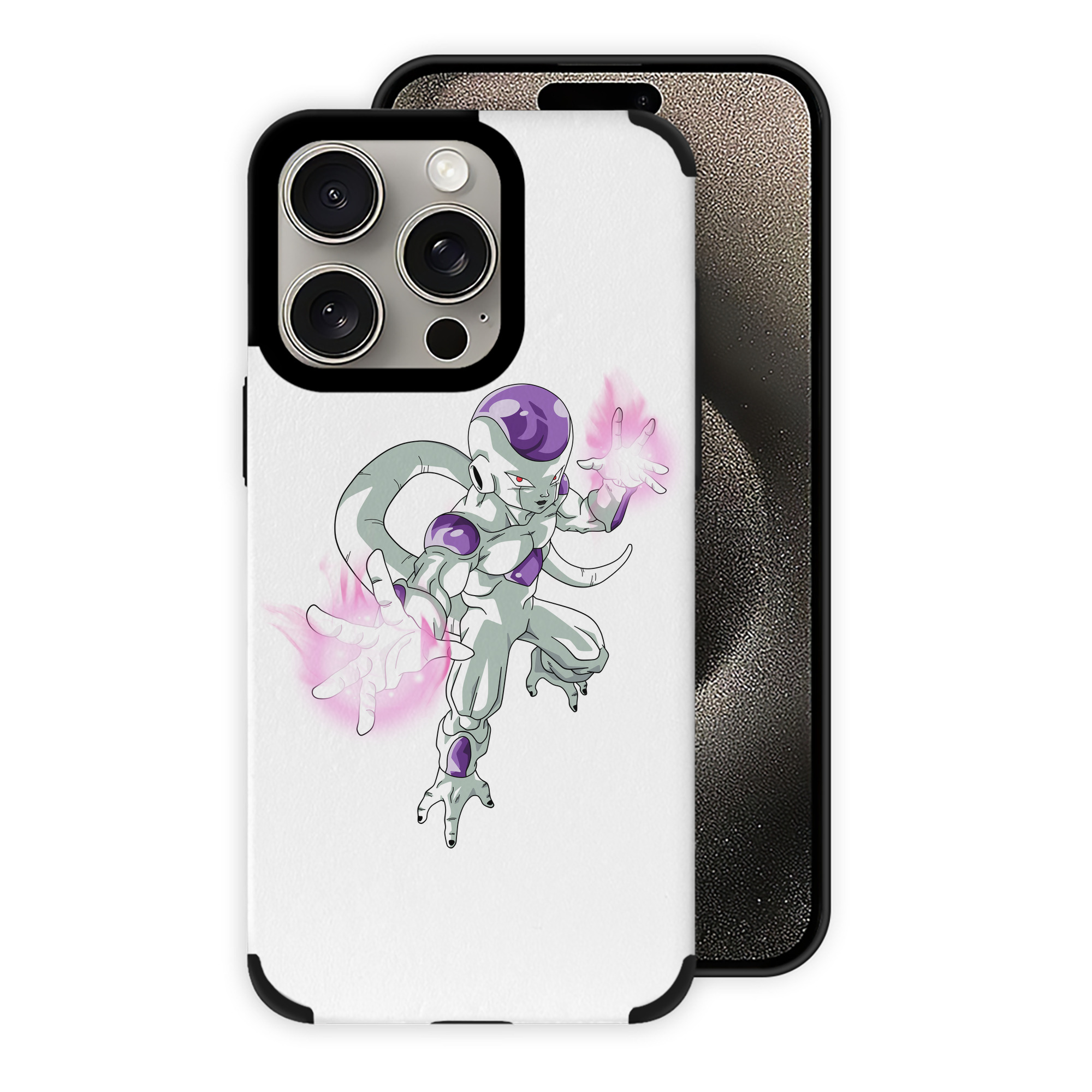 （画像用） ドラゴンボール フリーザ DRAGON BALL Frieza 【iPhone15ProMax対応】 PUレザー スマホケース 耐衝撃＆黄変防止