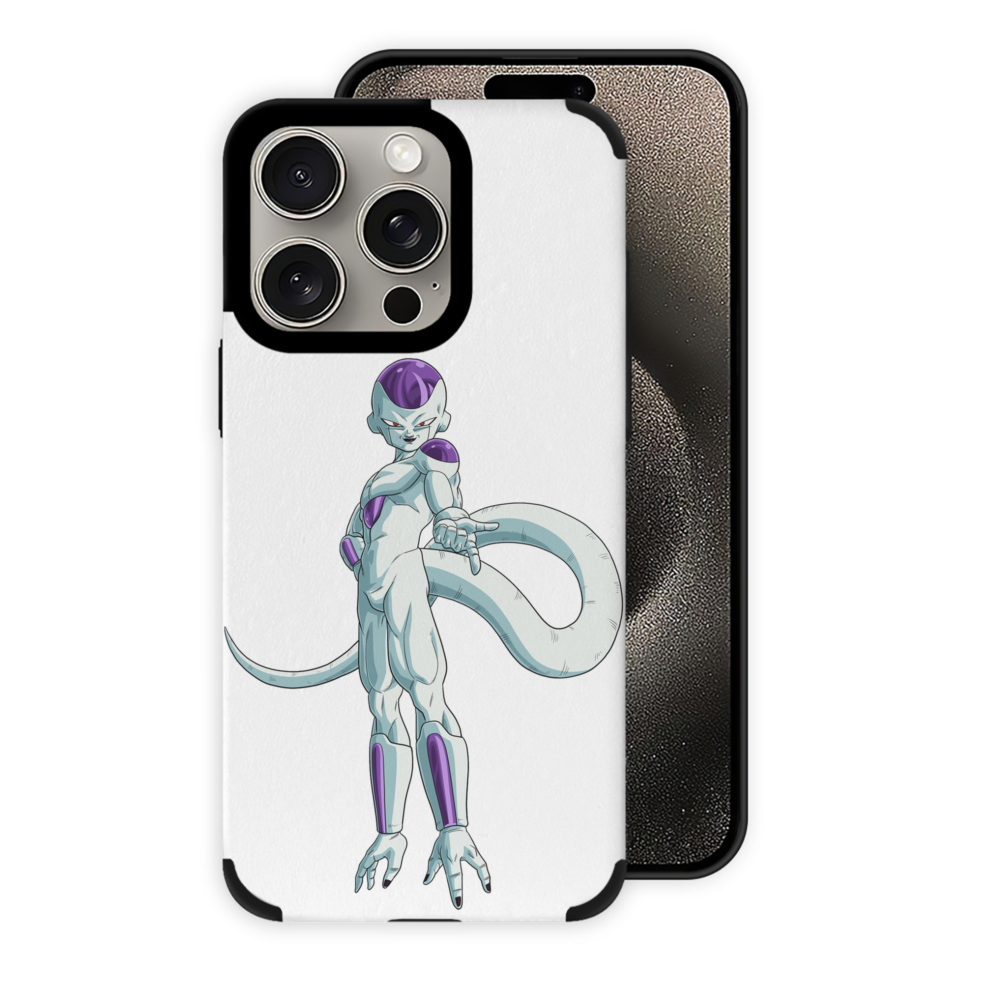 （画像用） ドラゴンボール フリーザ DRAGON BALL Frieza 【iPhone15ProMax対応】 PUレザー スマホケース 耐衝撃＆黄変防止