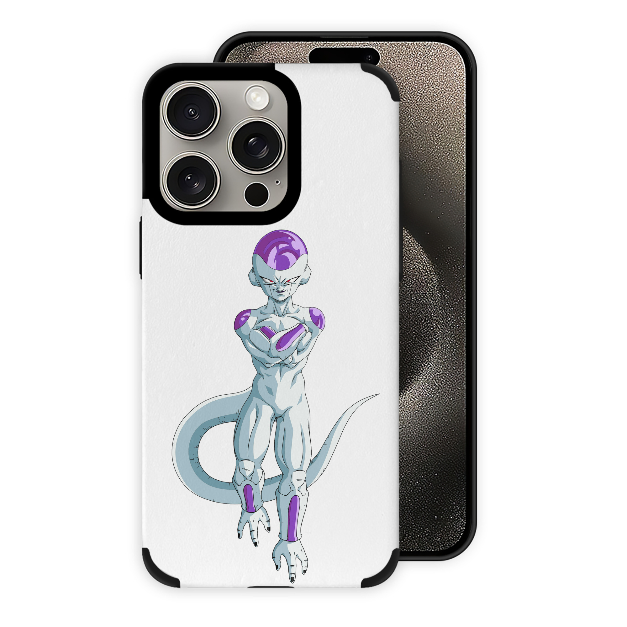 （画像用） ドラゴンボール フリーザ DRAGON BALL Frieza 【iPhone15ProMax対応】 PUレザー スマホケース 耐衝撃＆黄変防止