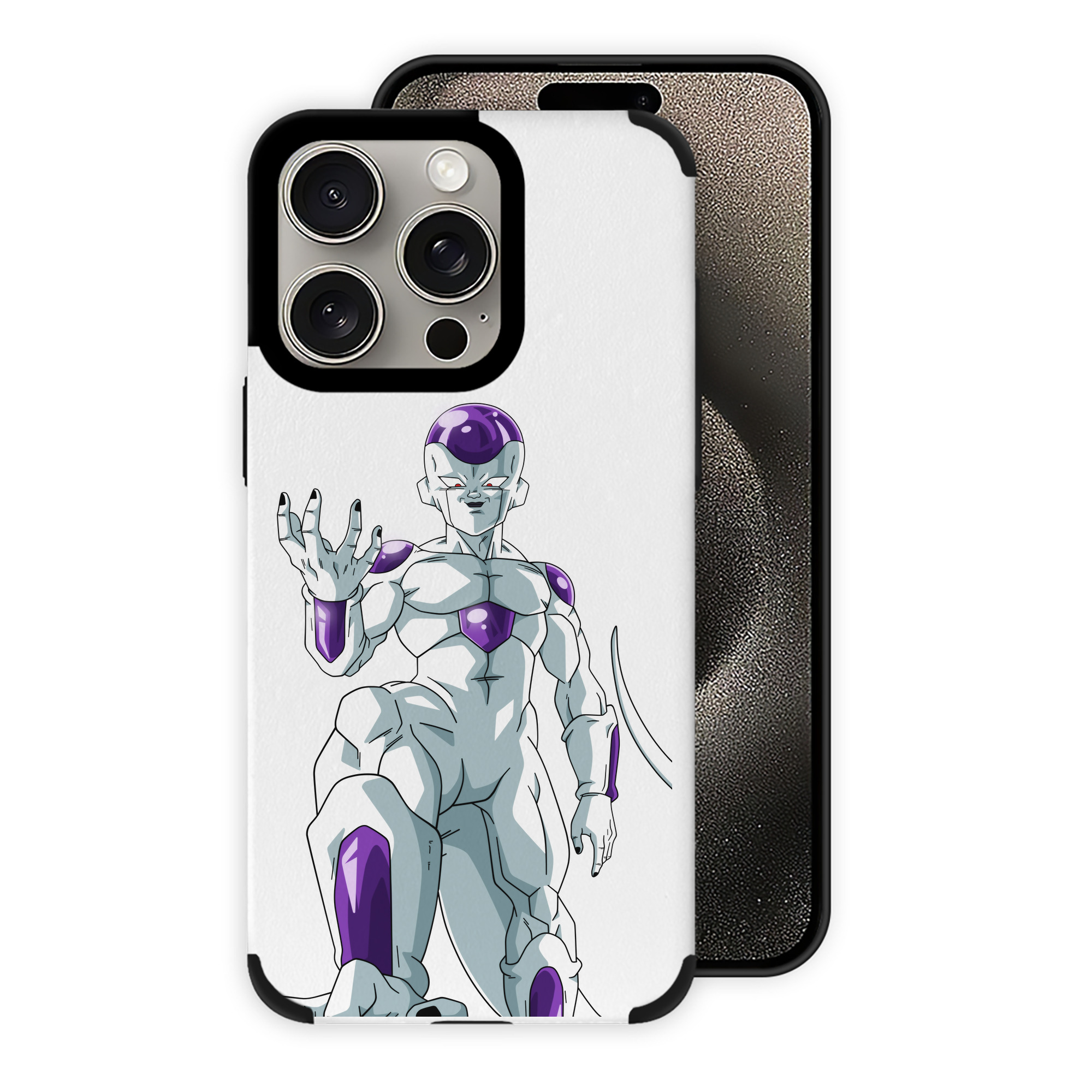 （画像用） ドラゴンボール フリーザ DRAGON BALL Frieza 【iPhone15ProMax対応】 PUレザー スマホケース 耐衝撃＆黄変防止