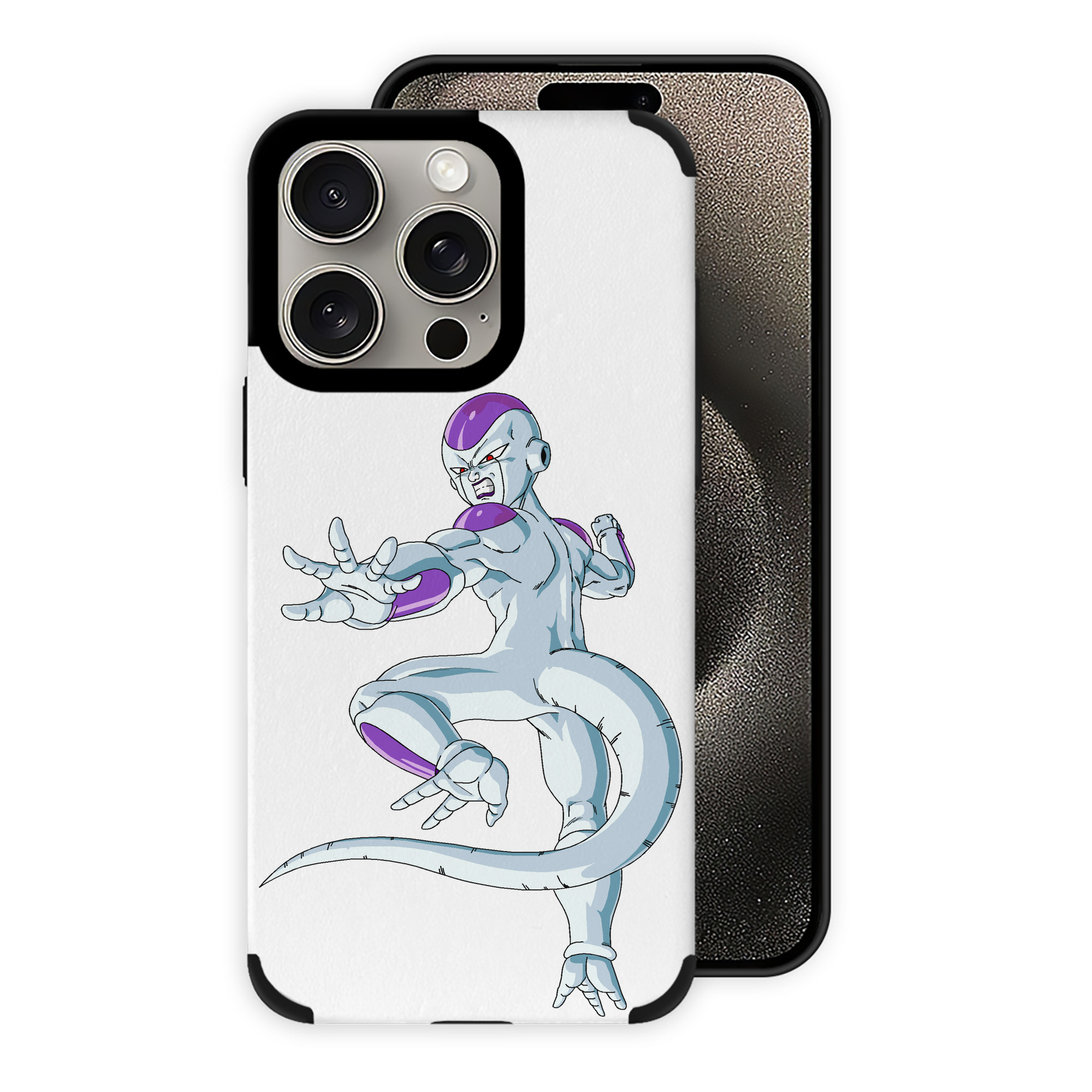 （画像用） ドラゴンボール フリーザ DRAGON BALL Frieza 【iPhone15ProMax対応】 PUレザー スマホケース 耐衝撃＆黄変防止