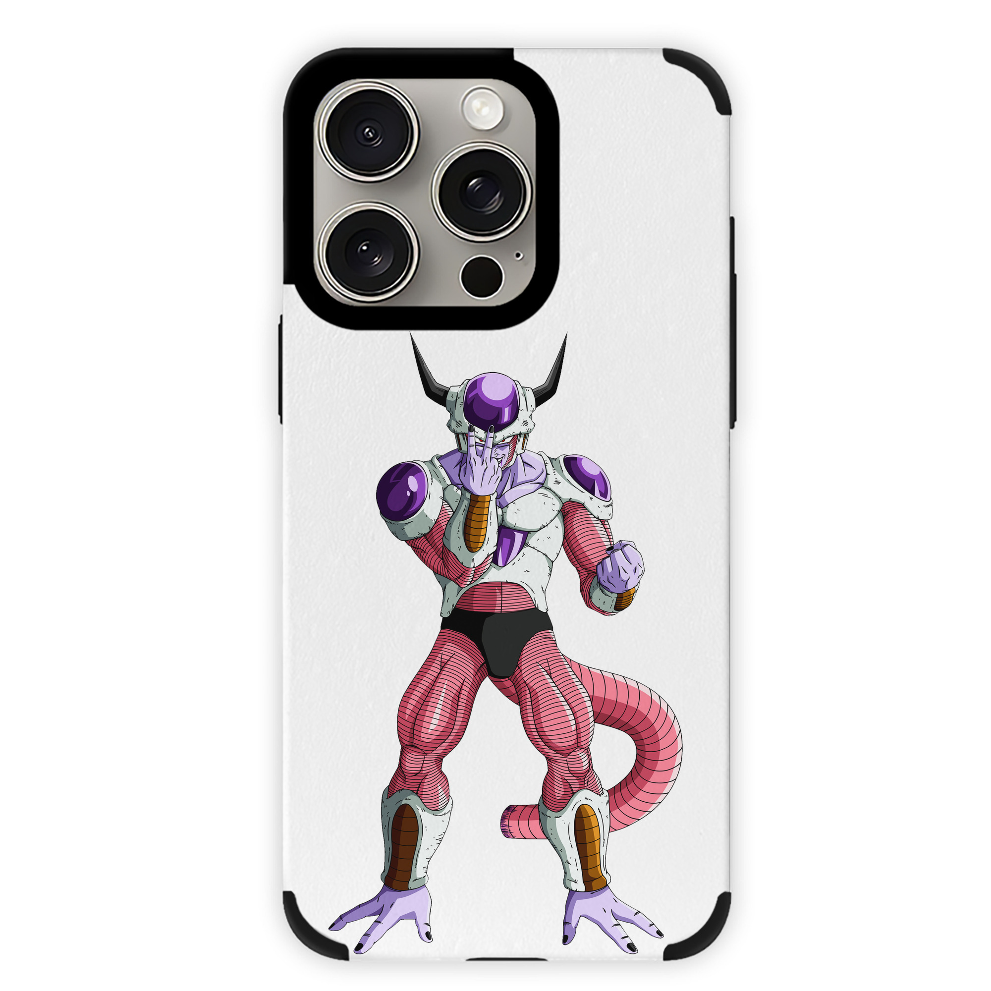 （画像用） ドラゴンボール フリーザ DRAGON BALL Frieza 【iPhone15ProMax対応】 PUレザー スマホケース 耐衝撃＆黄変防止