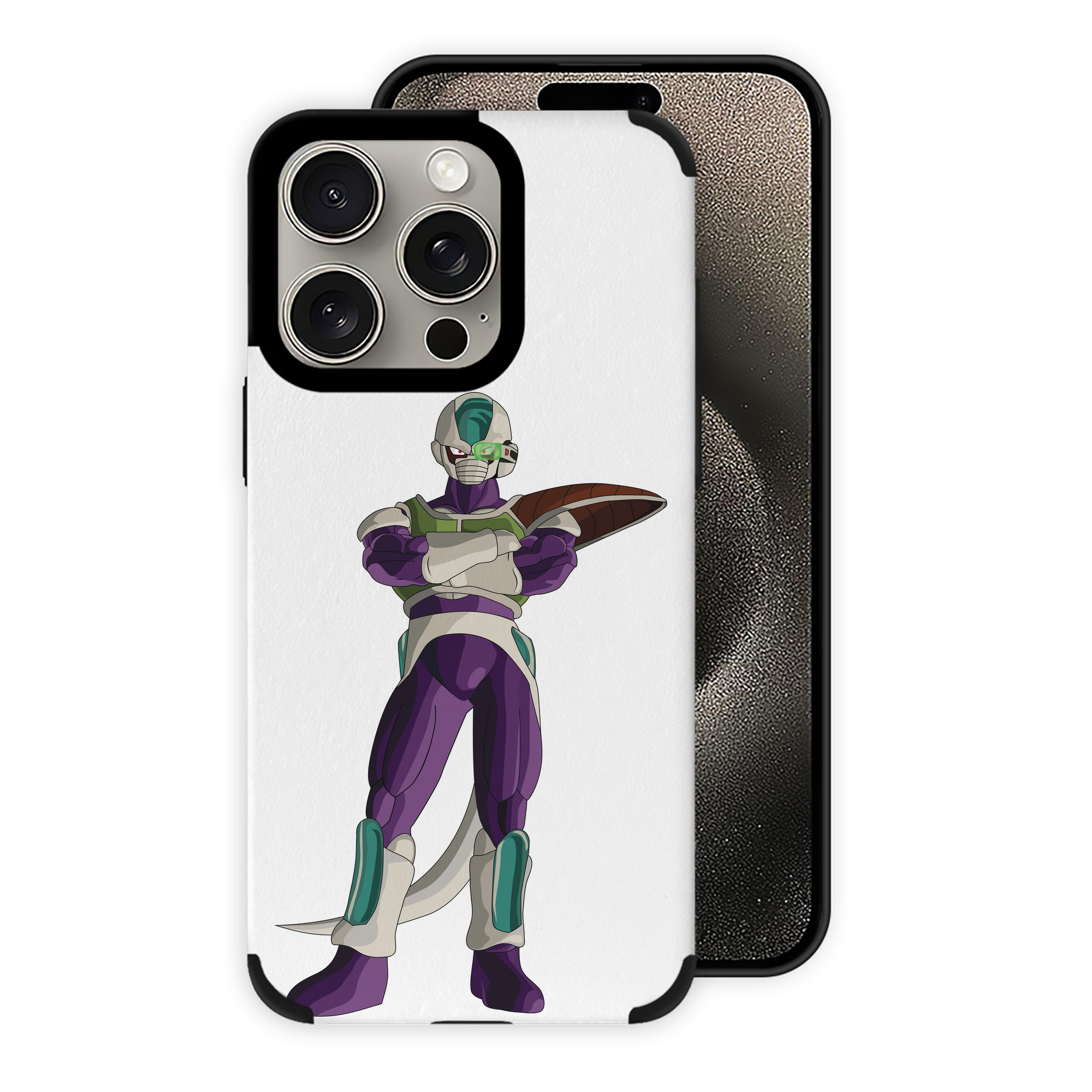 （画像用） ドラゴンボール フリーザ DRAGON BALL Frieza 【iPhone15ProMax対応】 PUレザー スマホケース 耐衝撃＆黄変防止