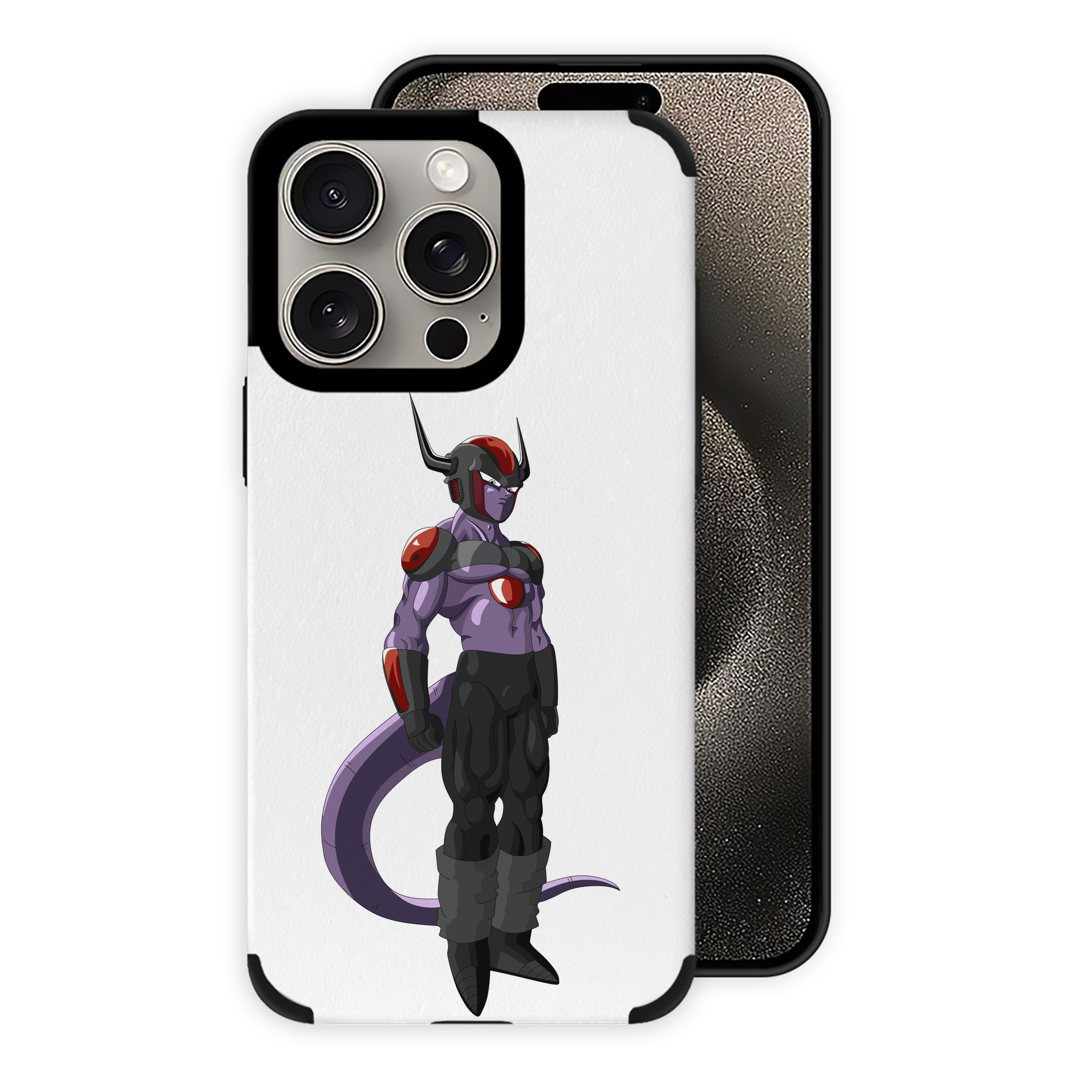 （画像用） ドラゴンボール フリーザ DRAGON BALL Frieza 【iPhone15ProMax対応】 PUレザー スマホケース 耐衝撃＆黄変防止