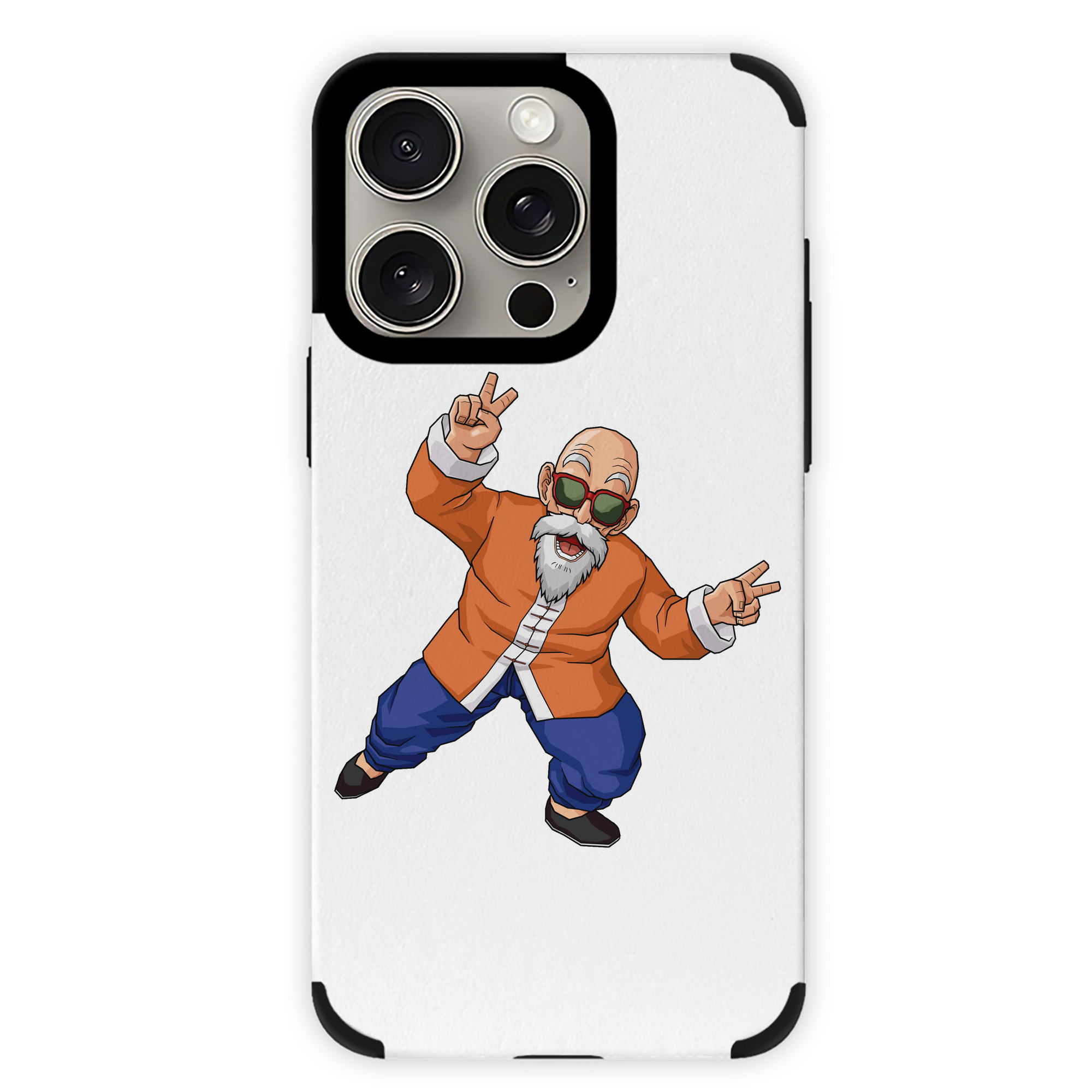 （画像用） ドラゴンボール 亀仙人（かめせんにん） DRAGON BALL Master Roshi Kame Sennin 【iPhone15ProMax対応】 PUレザー スマホケース 耐衝撃＆黄変防止