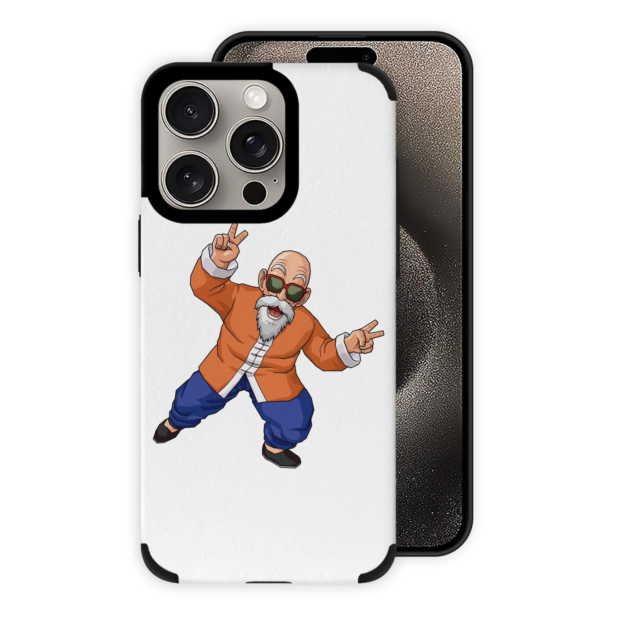 （画像用） ドラゴンボール 亀仙人（かめせんにん） DRAGON BALL Master Roshi Kame Sennin 【iPhone15ProMax対応】 PUレザー スマホケース 耐衝撃＆黄変防止