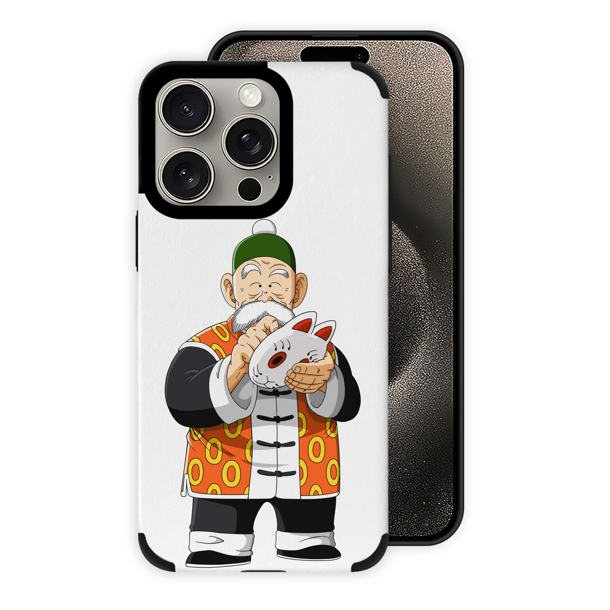 （画像用） ドラゴンボール 亀仙人（かめせんにん） DRAGON BALL Master Roshi Kame Sennin 【iPhone15ProMax対応】 PUレザー スマホケース 耐衝撃＆黄変防止