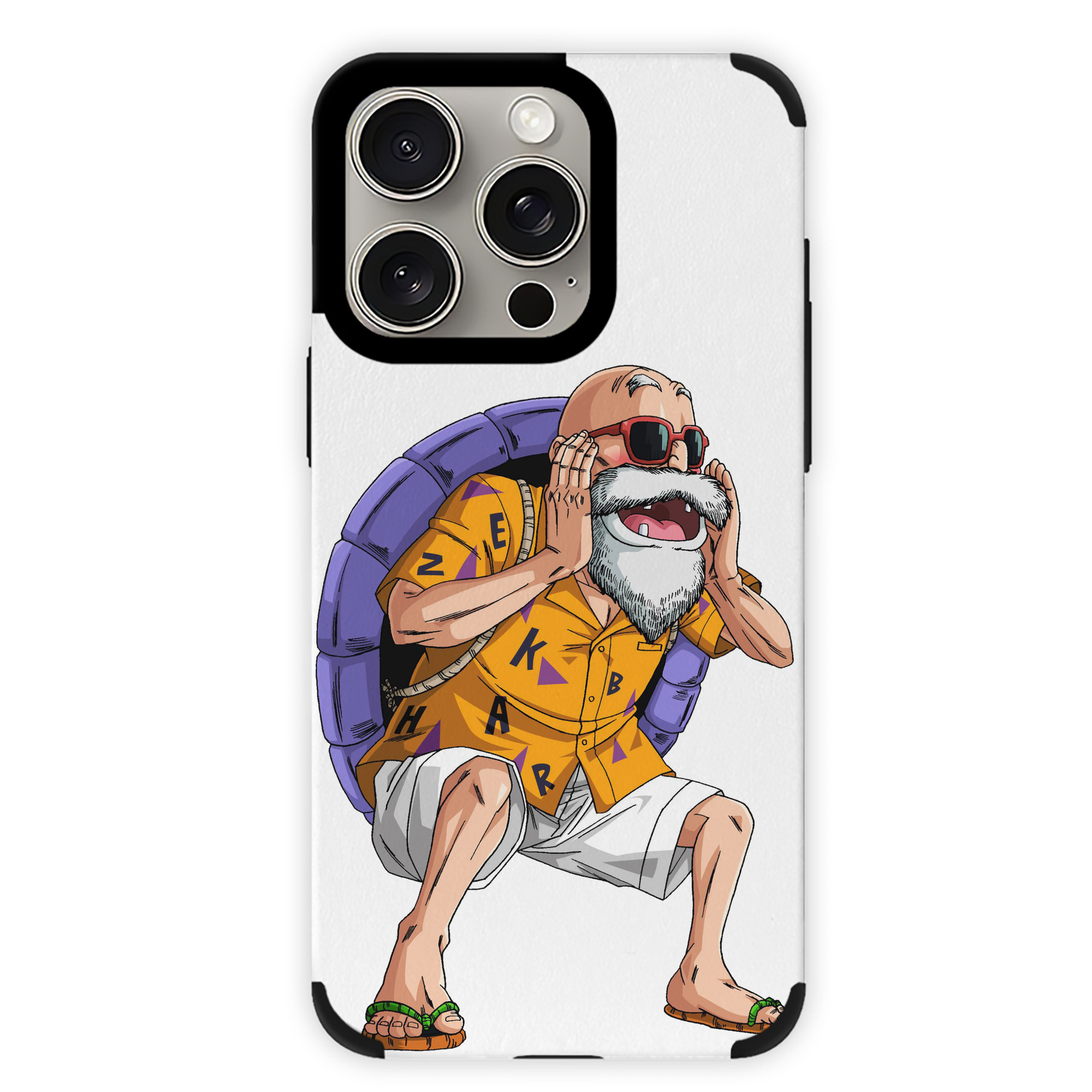 （画像用） ドラゴンボール 亀仙人（かめせんにん） DRAGON BALL Master Roshi Kame Sennin 【iPhone15ProMax対応】 PUレザー スマホケース 耐衝撃＆黄変防止