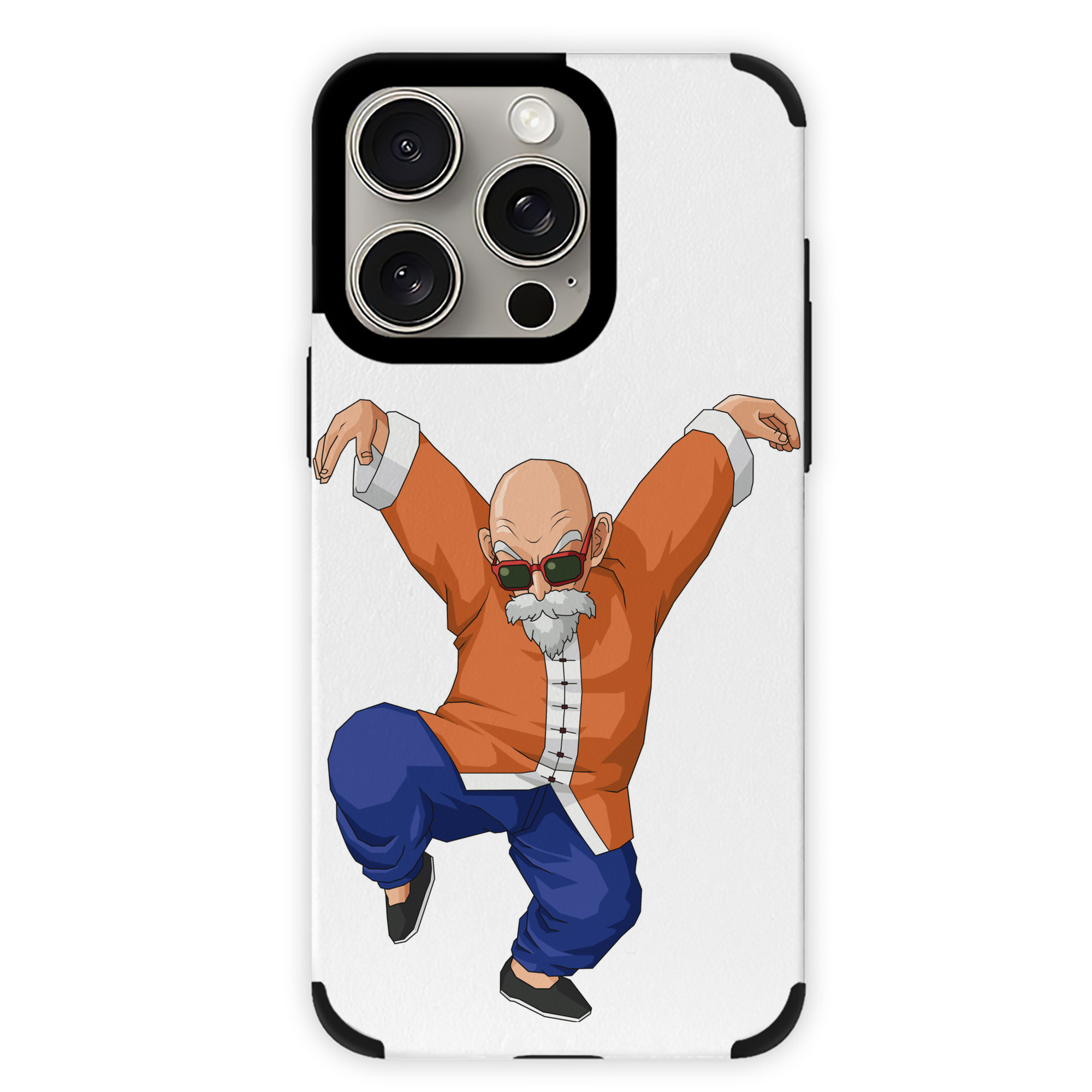 （画像用） ドラゴンボール 亀仙人（かめせんにん） DRAGON BALL Master Roshi Kame Sennin 【iPhone15ProMax対応】 PUレザー スマホケース 耐衝撃＆黄変防止