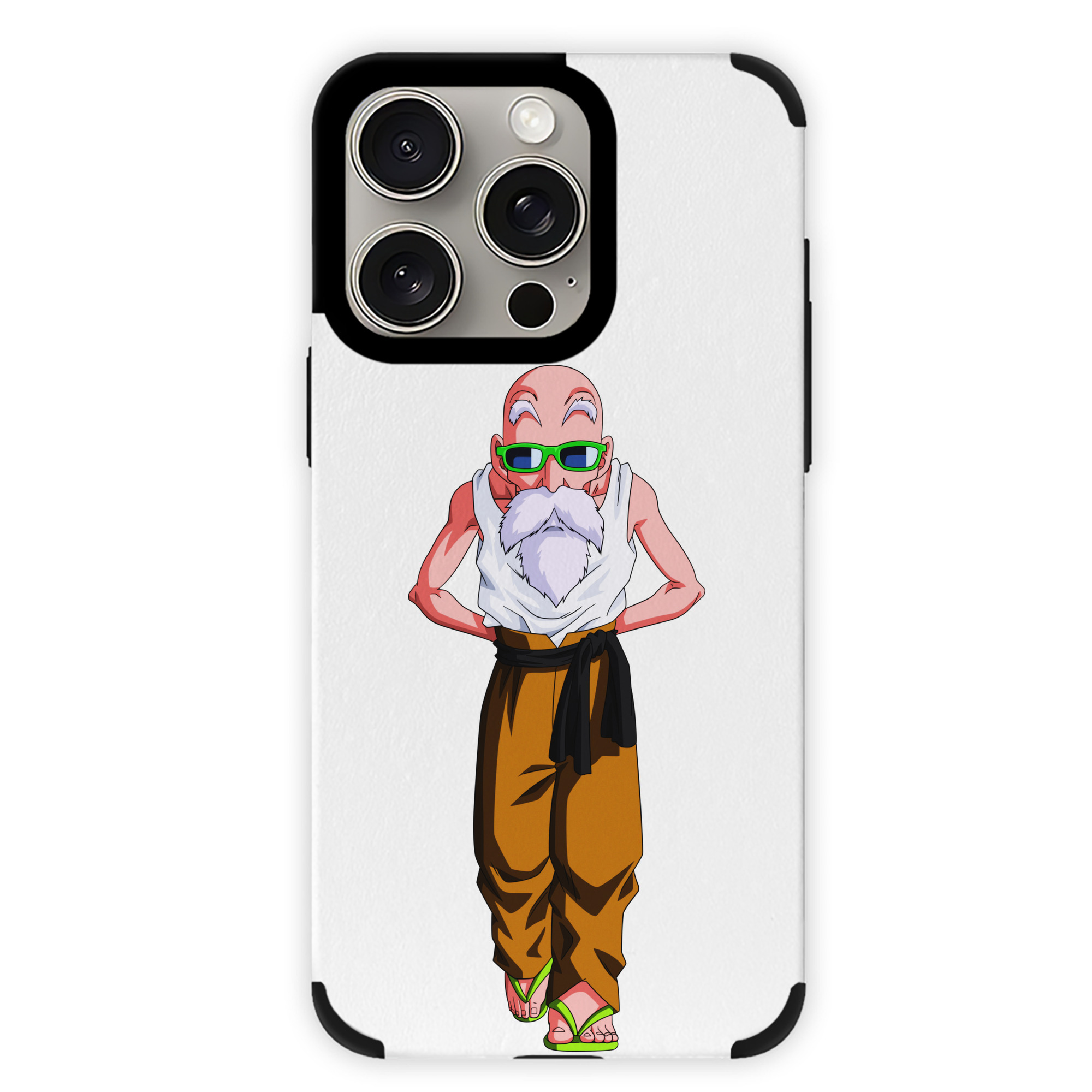 （画像用） ドラゴンボール 亀仙人（かめせんにん） DRAGON BALL Master Roshi Kame Sennin 【iPhone15ProMax対応】 PUレザー スマホケース 耐衝撃＆黄変防止
