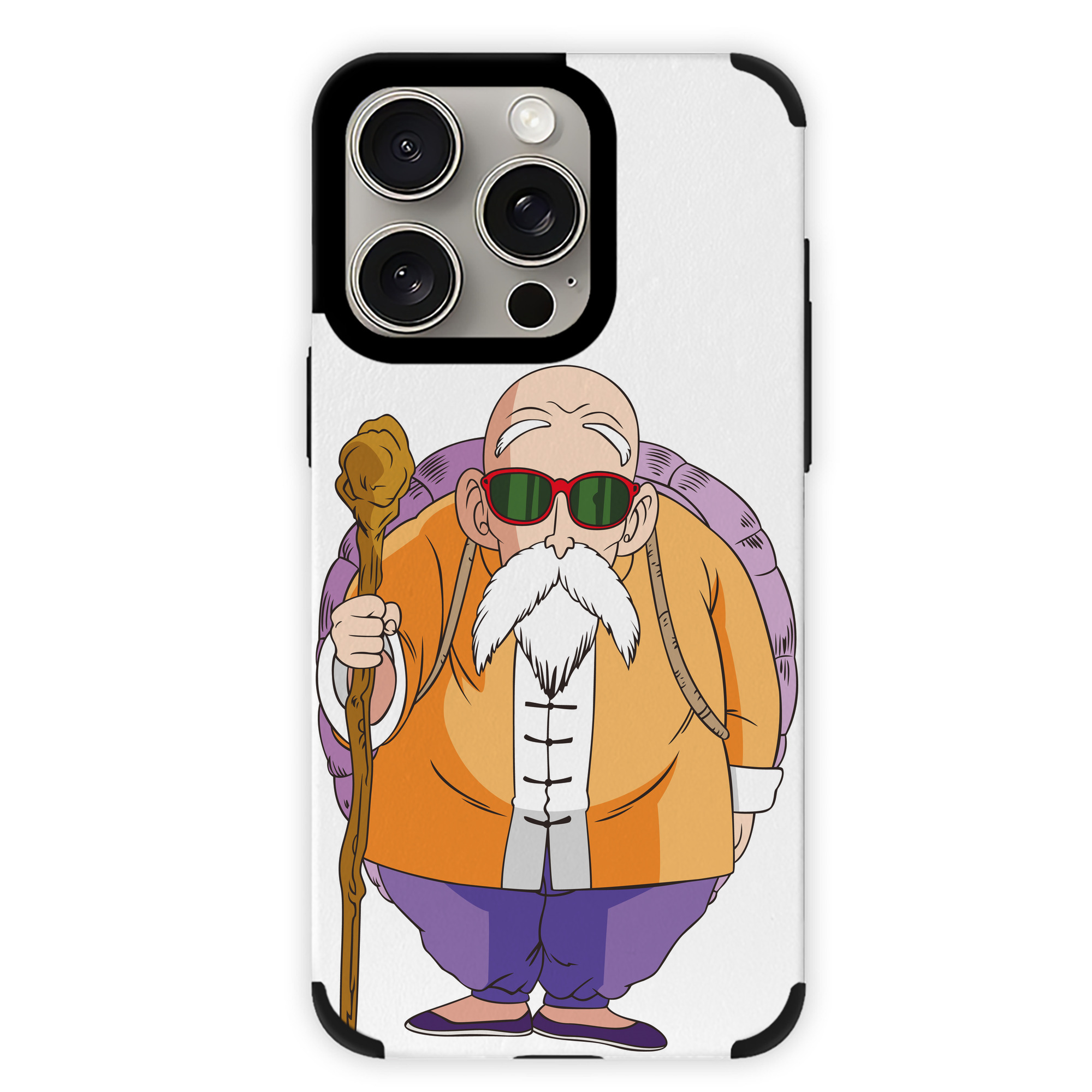 （画像用） ドラゴンボール 亀仙人（かめせんにん） DRAGON BALL Master Roshi Kame Sennin 【iPhone15ProMax対応】 PUレザー スマホケース 耐衝撃＆黄変防止