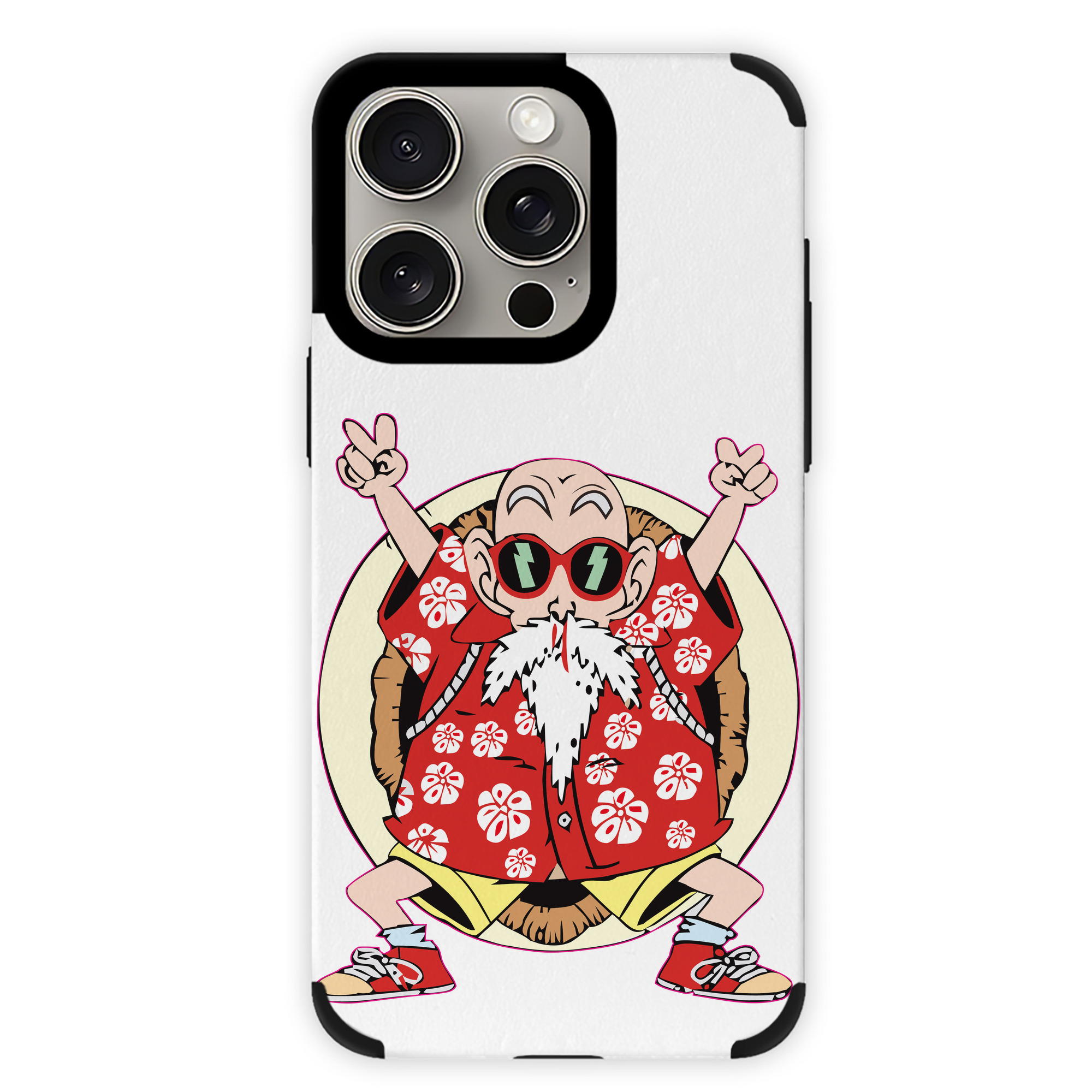 （画像用） ドラゴンボール 亀仙人（かめせんにん） DRAGON BALL Master Roshi Kame Sennin 【iPhone15ProMax対応】 PUレザー スマホケース 耐衝撃＆黄変防止