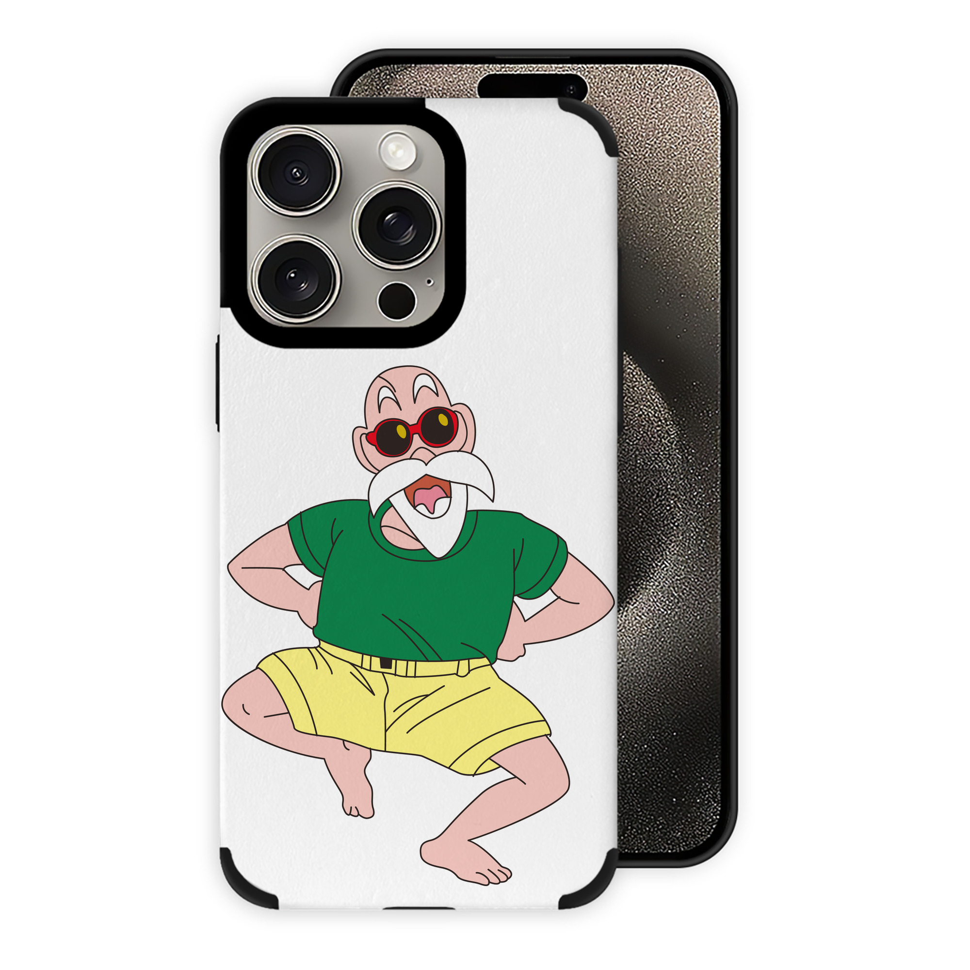 （画像用） ドラゴンボール 亀仙人（かめせんにん） DRAGON BALL Master Roshi Kame Sennin 【iPhone15ProMax対応】 PUレザー スマホケース 耐衝撃＆黄変防止