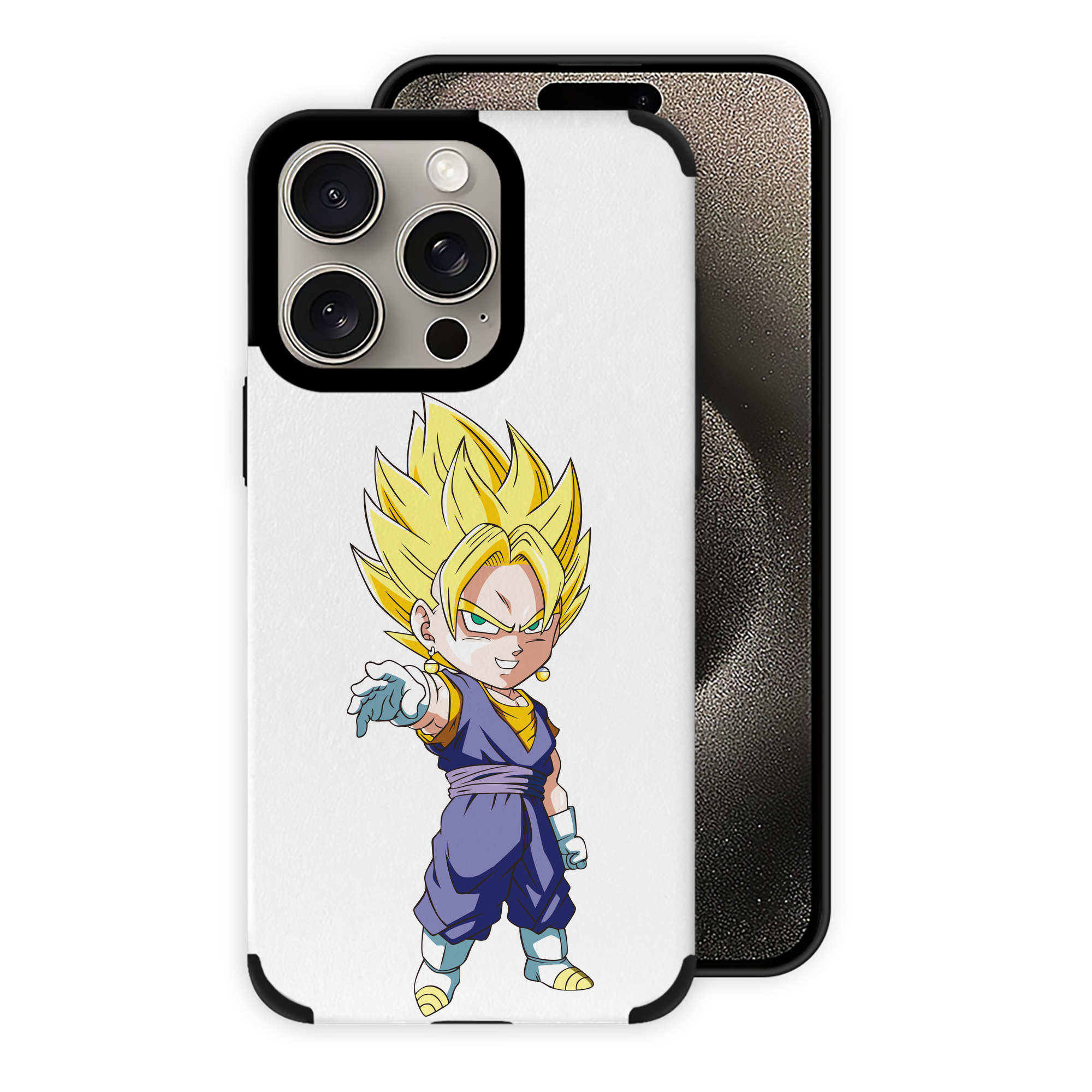 （画像用） ドラゴンボール ベジット DRAGON BALL Vegetto 【iPhone15ProMax対応】 PUレザー スマホケース 耐衝撃＆黄変防止