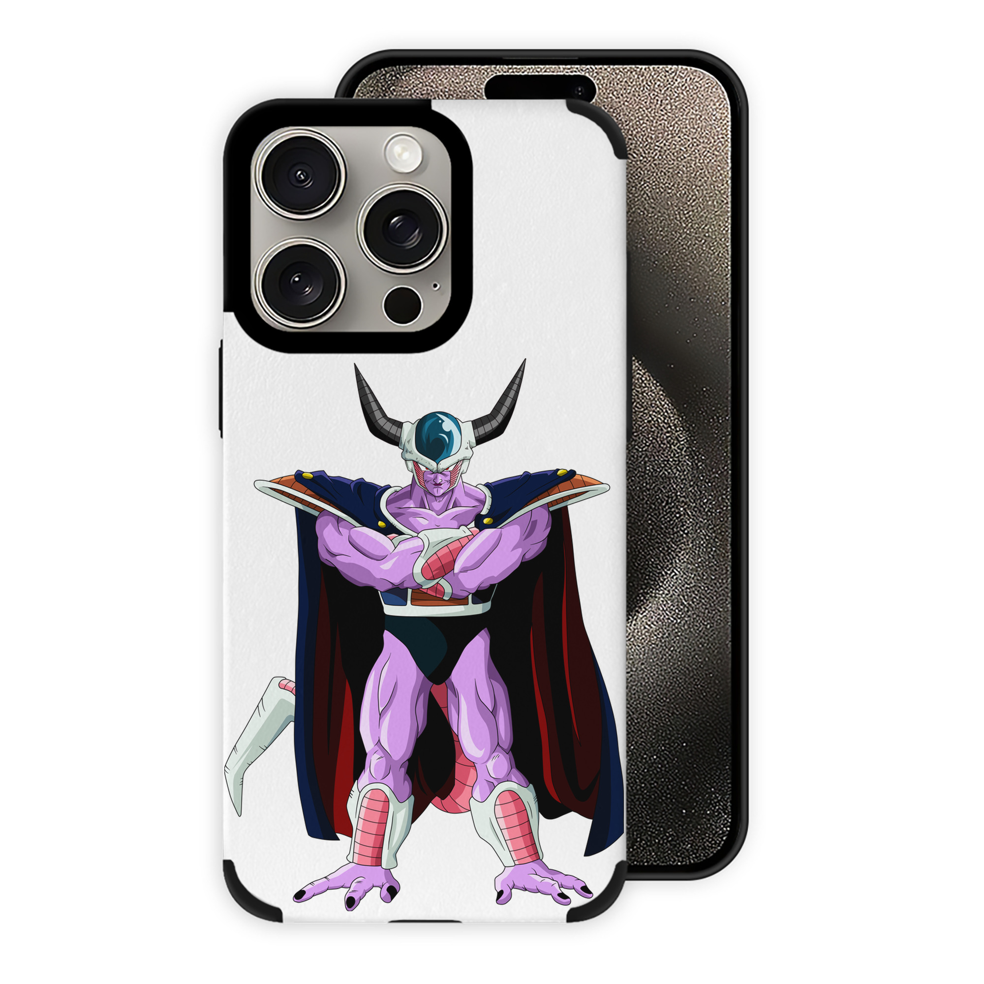 （画像用） ドラゴンボール コルド大王 DRAGON BALL King Cold 【iPhone15ProMax対応】 PUレザー スマホケース 耐衝撃＆黄変防止