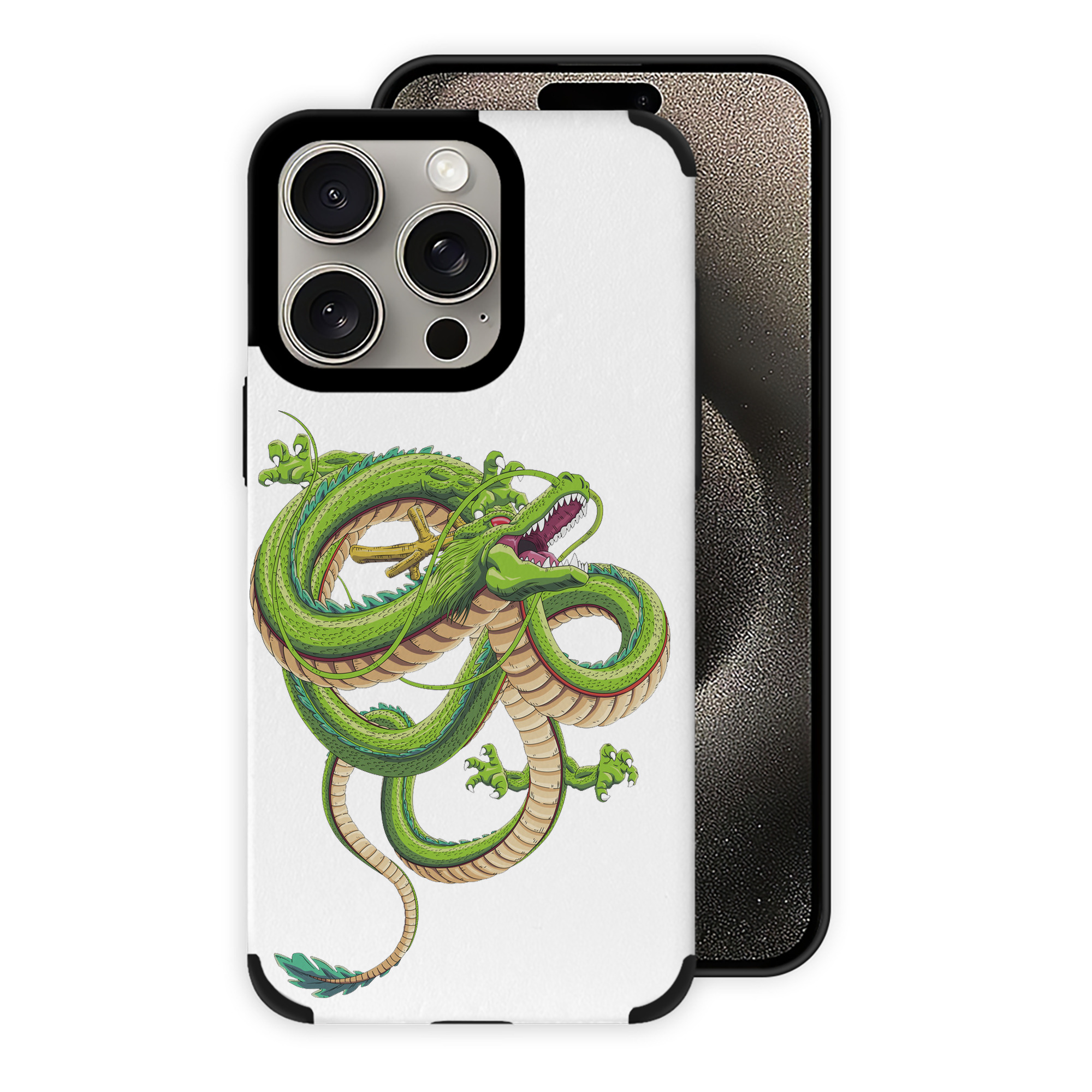 （画像用） ドラゴンボール 神龍 シェンロン DRAGON BALL Shenron 【iPhone15ProMax対応】 PUレザー スマホケース 耐衝撃＆黄変防止