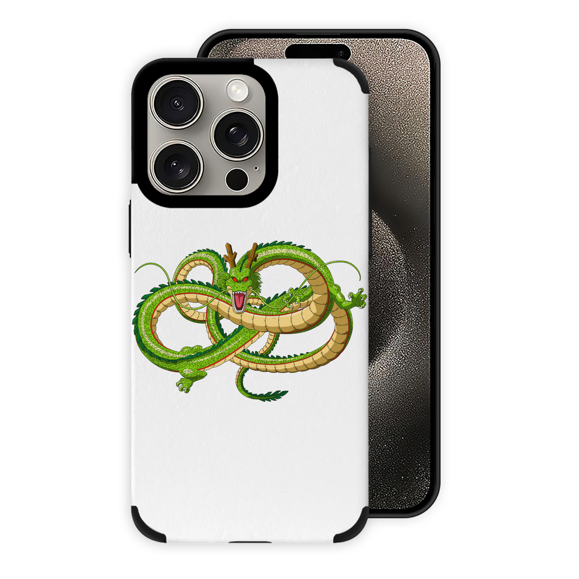 （画像用） ドラゴンボール 神龍 シェンロン DRAGON BALL Shenron 【iPhone15ProMax対応】 PUレザー スマホケース 耐衝撃＆黄変防止