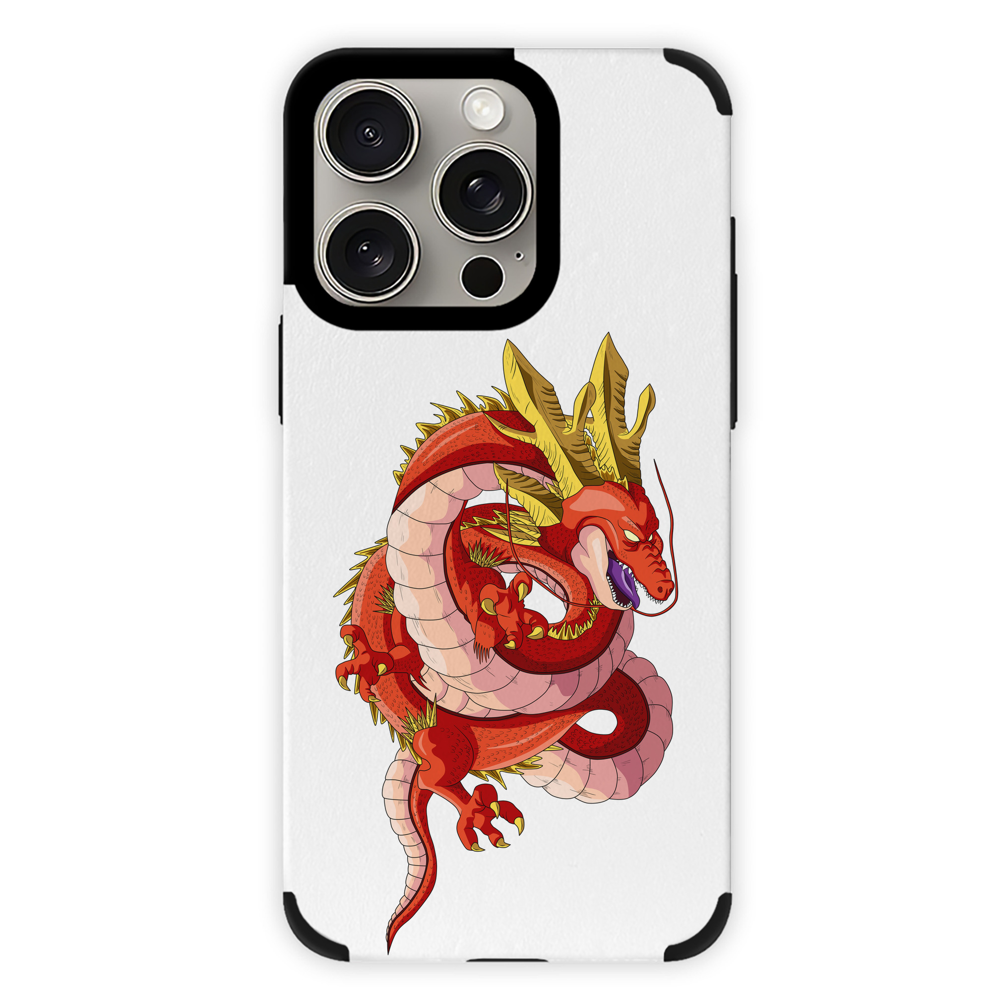 （画像用） ドラゴンボール 神龍 シェンロン DRAGON BALL Shenron 【iPhone15ProMax対応】 PUレザー スマホケース 耐衝撃＆黄変防止