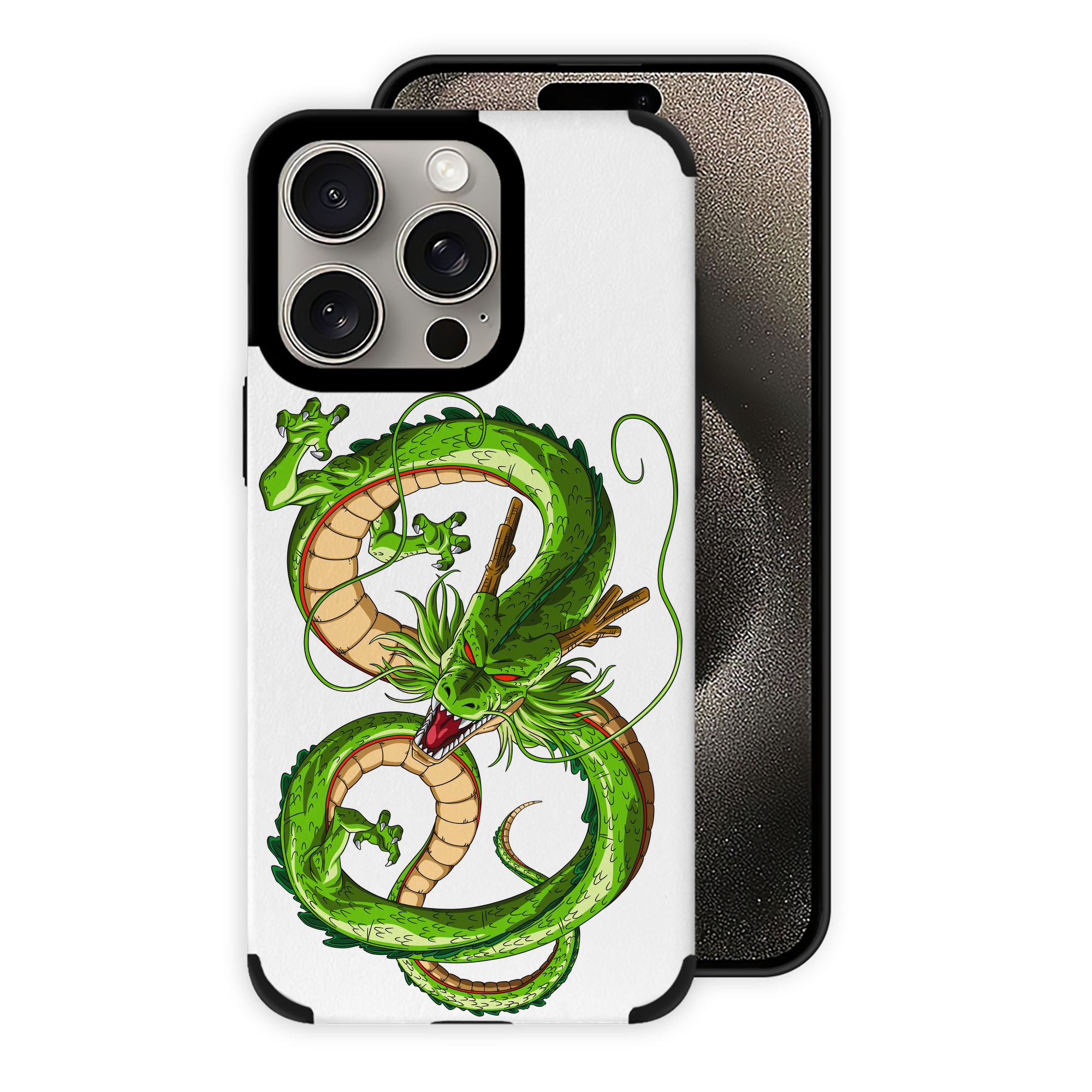 （画像用） ドラゴンボール 神龍 シェンロン DRAGON BALL Shenron 【iPhone15ProMax対応】 PUレザー スマホケース 耐衝撃＆黄変防止
