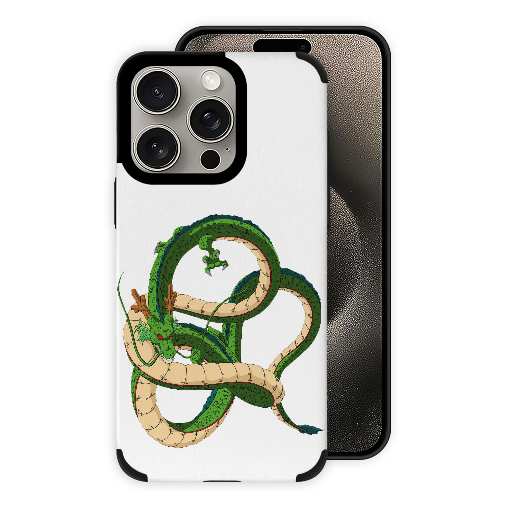 （画像用） ドラゴンボール 神龍 シェンロン DRAGON BALL Shenron 【iPhone15ProMax対応】 PUレザー スマホケース 耐衝撃＆黄変防止