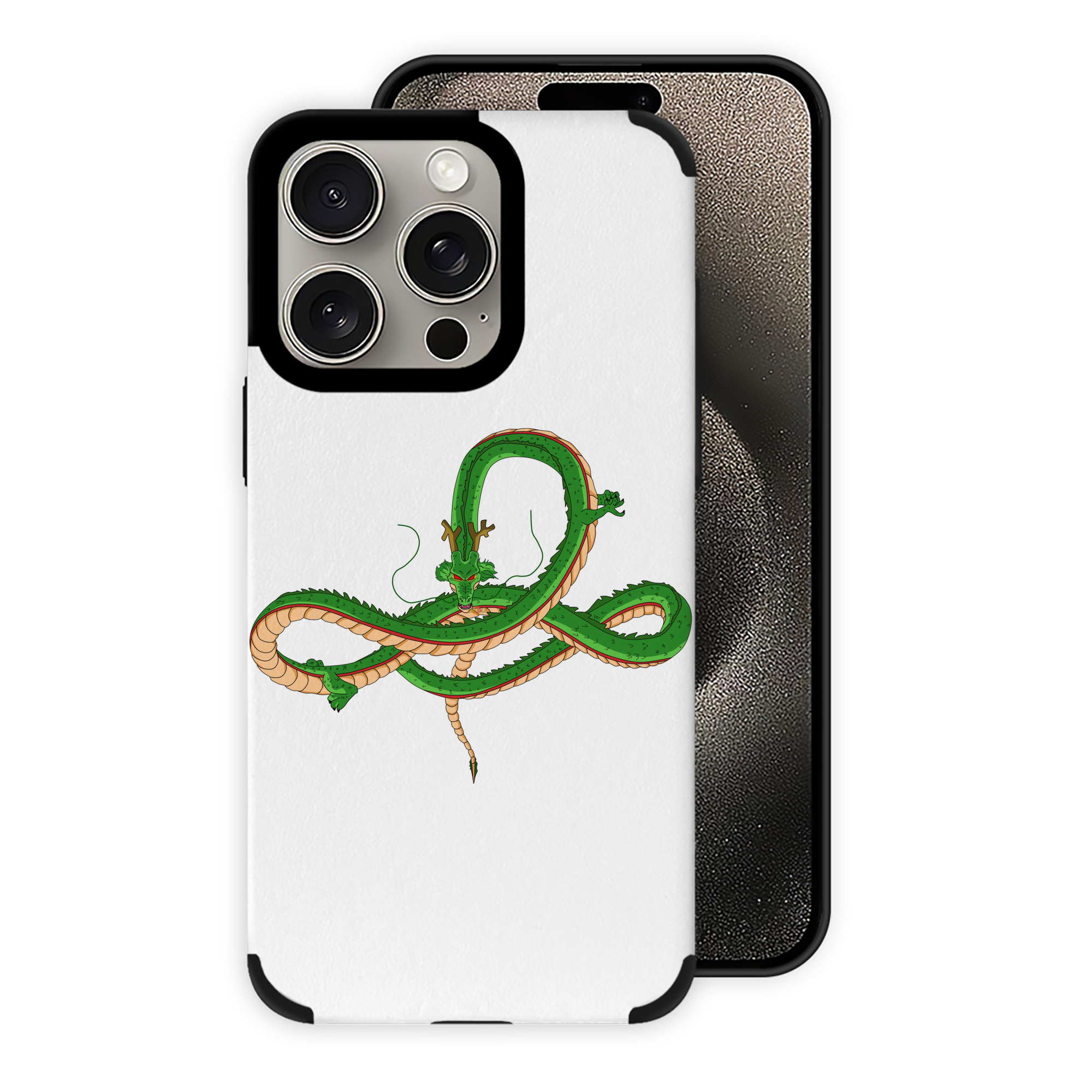 （画像用） ドラゴンボール 神龍 シェンロン DRAGON BALL Shenron 【iPhone15ProMax対応】 PUレザー スマホケース 耐衝撃＆黄変防止
