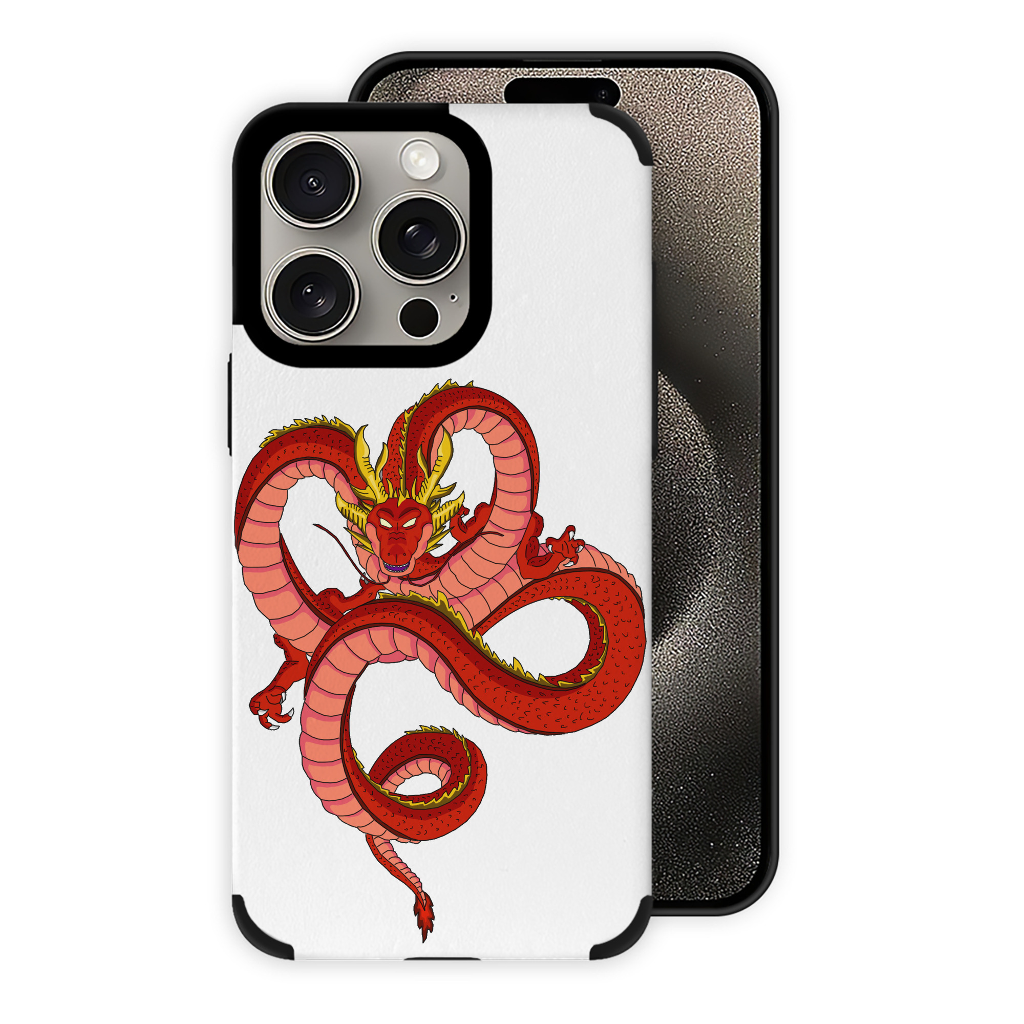 （画像用） ドラゴンボール 神龍 シェンロン DRAGON BALL Shenron 【iPhone15ProMax対応】 PUレザー スマホケース 耐衝撃＆黄変防止