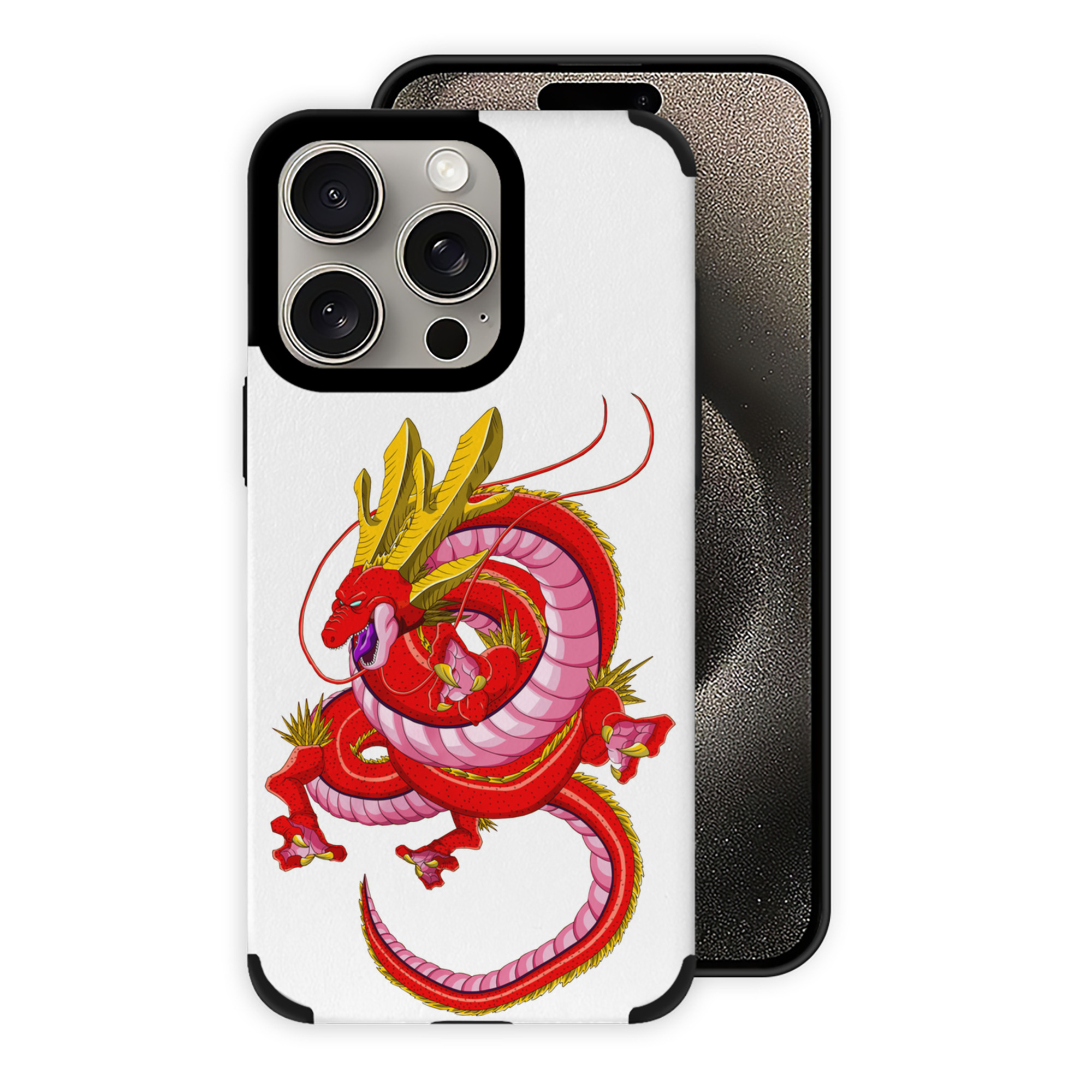 （画像用） ドラゴンボール 神龍 シェンロン DRAGON BALL Shenron 【iPhone15ProMax対応】 PUレザー スマホケース 耐衝撃＆黄変防止