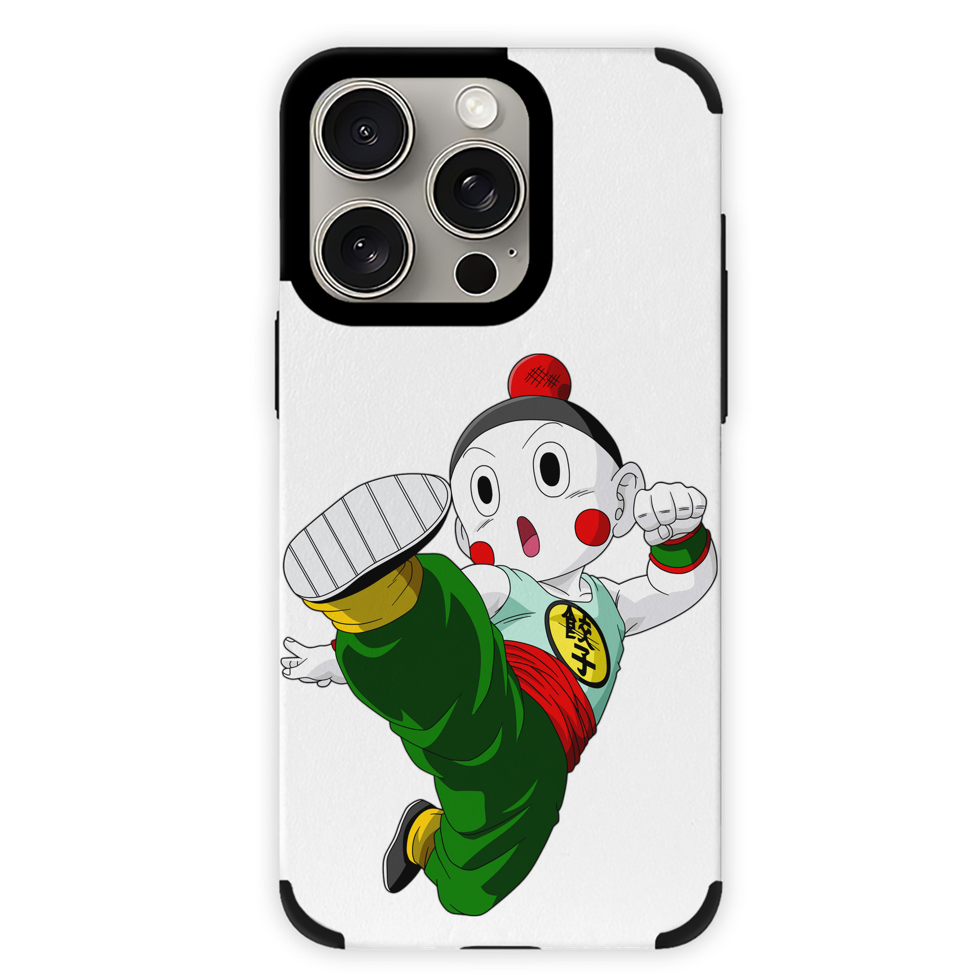 （画像用） ドラゴンボール 餃子（チャオズ）DRAGON BALL Chaoz 【iPhone15ProMax対応】 PUレザー スマホケース 耐衝撃＆黄変防止