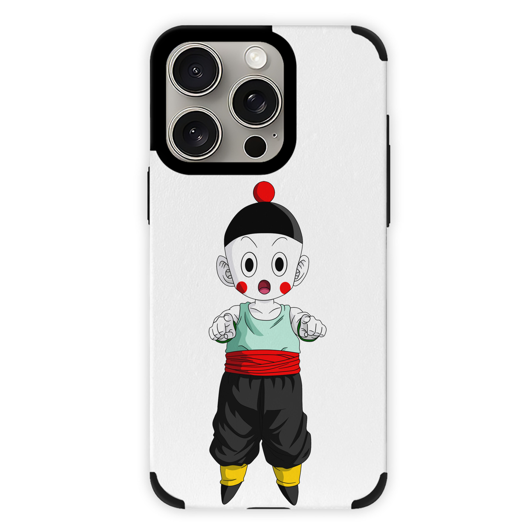 （画像用） ドラゴンボール 餃子（チャオズ）DRAGON BALL Chaoz 【iPhone15ProMax対応】 PUレザー スマホケース 耐衝撃＆黄変防止