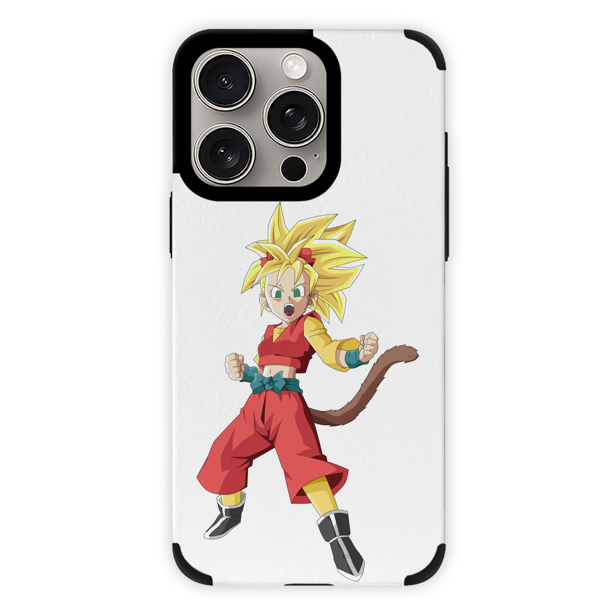 （画像用） ドラゴンボール カリフラ DRAGON BALL Caulifla 【iPhone15ProMax対応】 PUレザー スマホケース 耐衝撃＆黄変防止