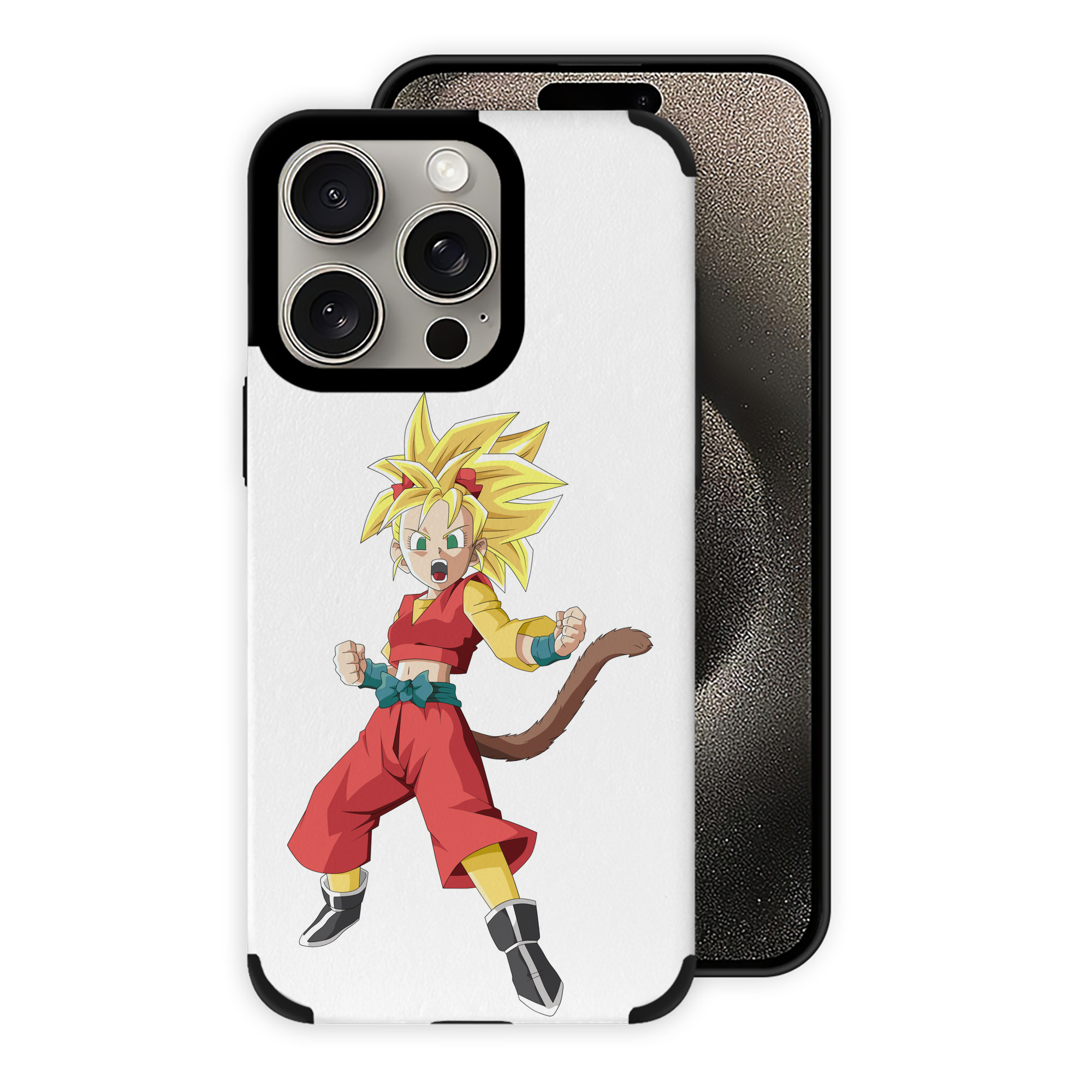 （画像用） ドラゴンボール カリフラ DRAGON BALL Caulifla 【iPhone15ProMax対応】 PUレザー スマホケース 耐衝撃＆黄変防止