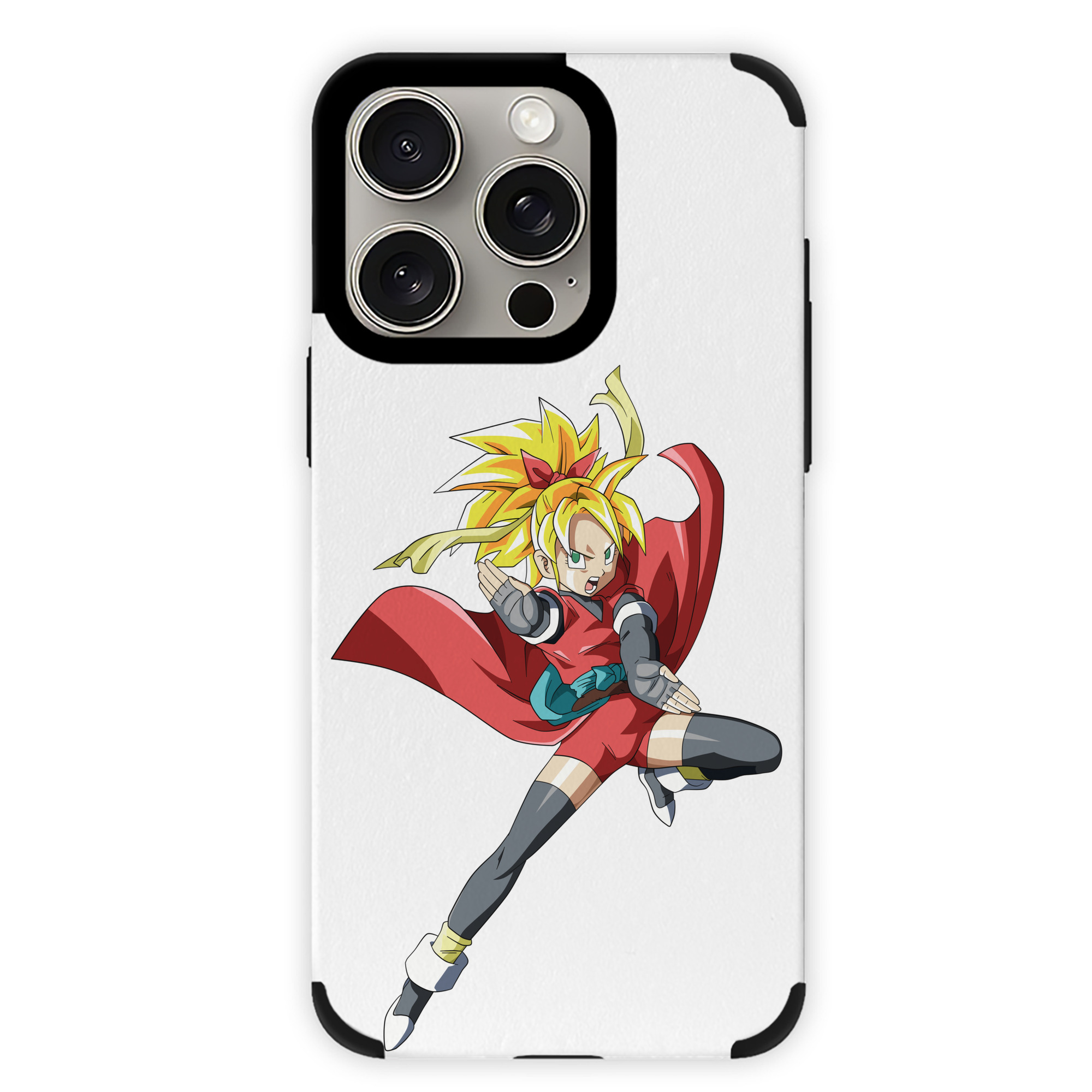 （画像用） ドラゴンボール カリフラ DRAGON BALL Caulifla 【iPhone15ProMax対応】 PUレザー スマホケース 耐衝撃＆黄変防止