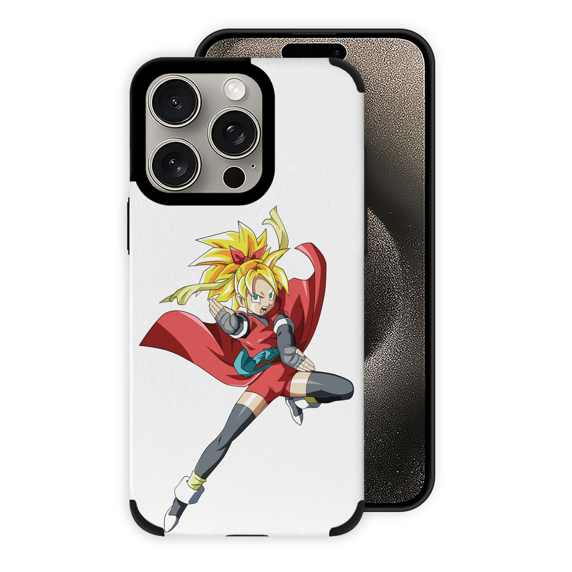 （画像用） ドラゴンボール カリフラ DRAGON BALL Caulifla 【iPhone15ProMax対応】 PUレザー スマホケース 耐衝撃＆黄変防止