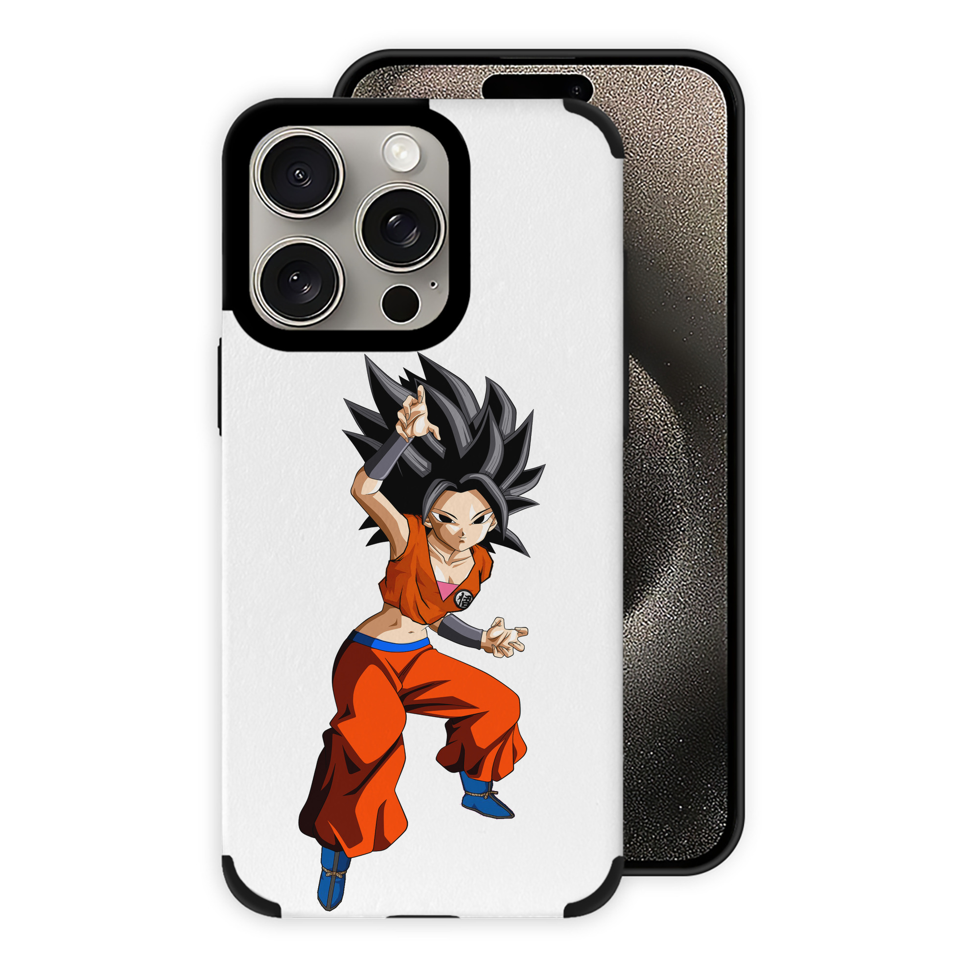 （画像用） ドラゴンボール カリフラ DRAGON BALL Caulifla 【iPhone15ProMax対応】 PUレザー スマホケース 耐衝撃＆黄変防止