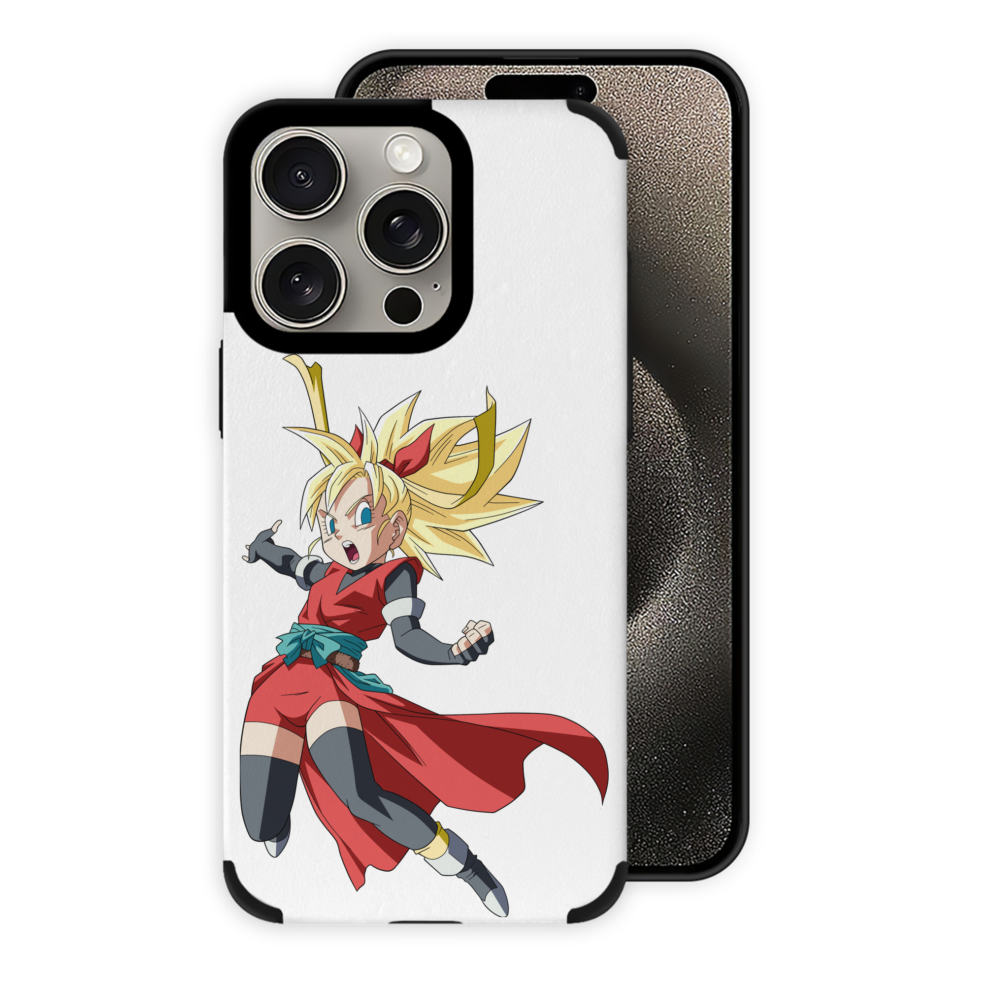 （画像用） ドラゴンボール カリフラ DRAGON BALL Caulifla 【iPhone15ProMax対応】 PUレザー スマホケース 耐衝撃＆黄変防止